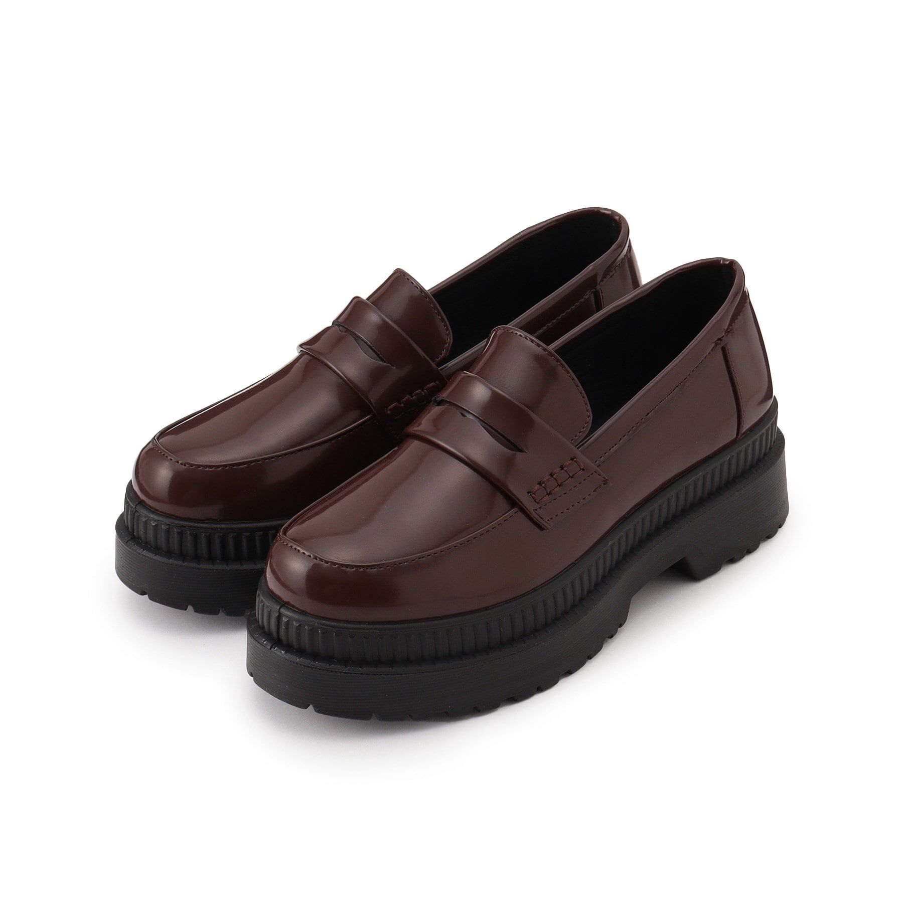 csT&P「軽量厚底2段ソール コインローファー」|パンプス|ﾀﾞｰｸﾌﾞﾗｳﾝ(243)