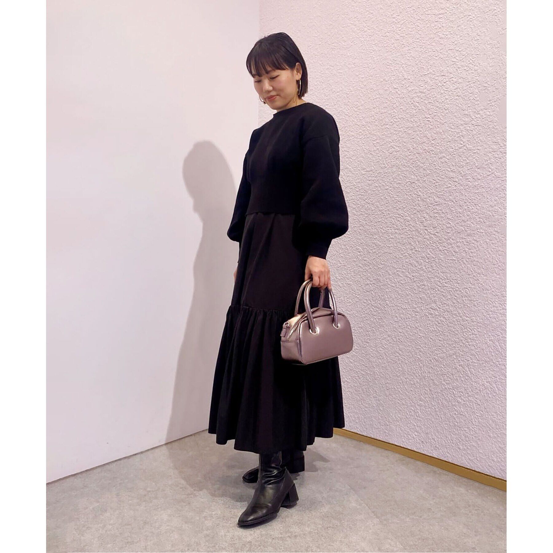 ESPERANZA「スクエアトゥストレッチショートブーツ」|ショートブーツ|