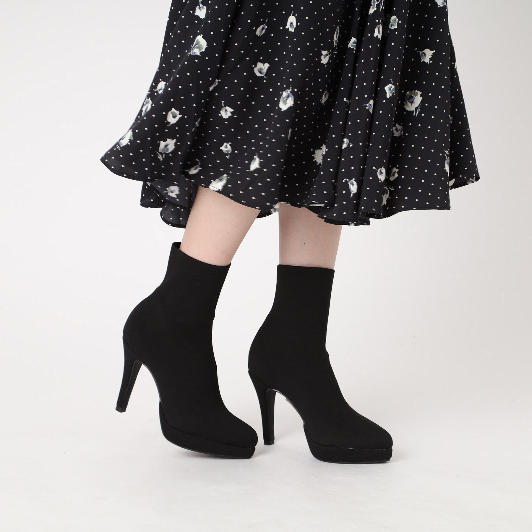 ESPERANZA「アーモンドトゥニットショートブーツ」|ショートブーツ|