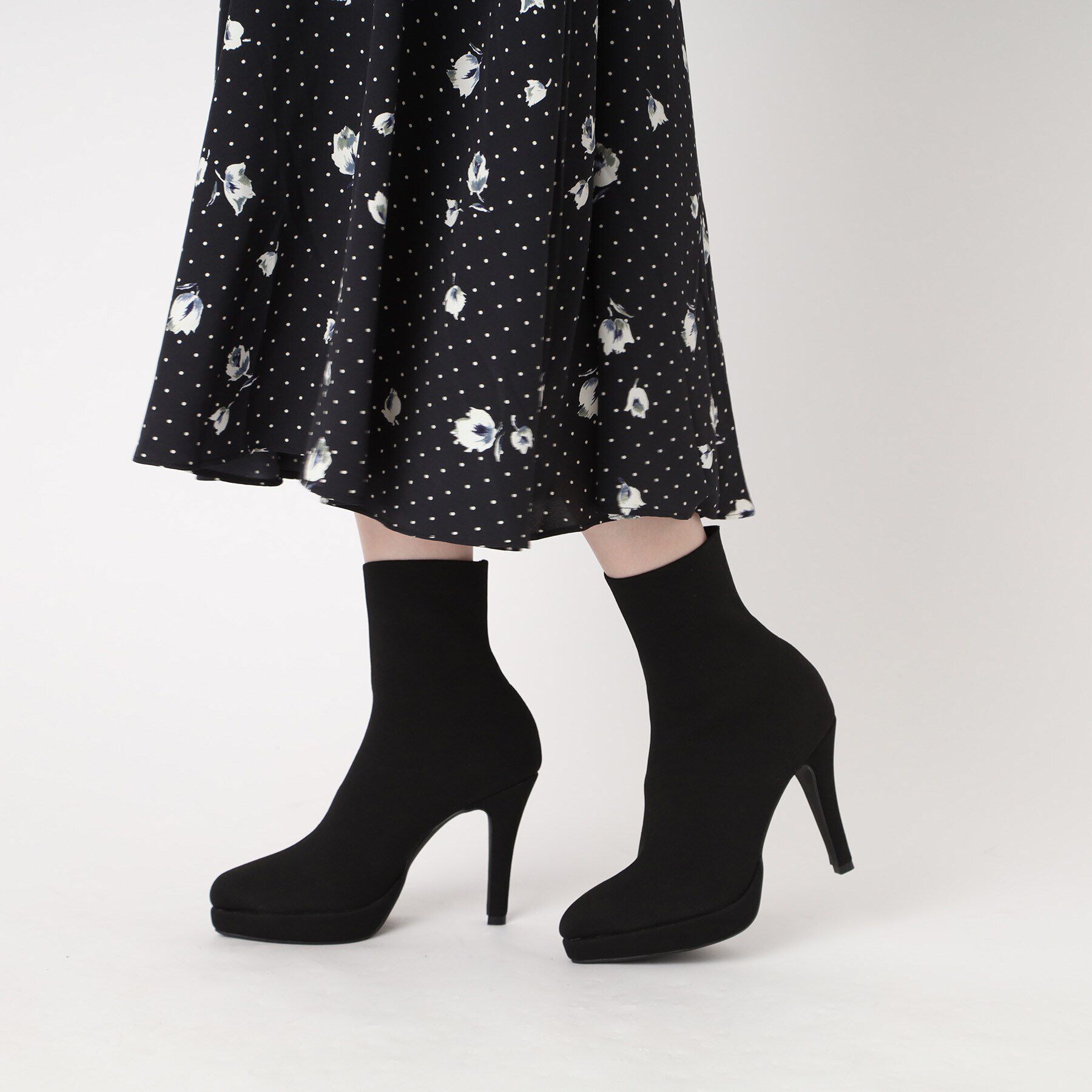 ESPERANZA「アーモンドトゥニットショートブーツ」|ショートブーツ|