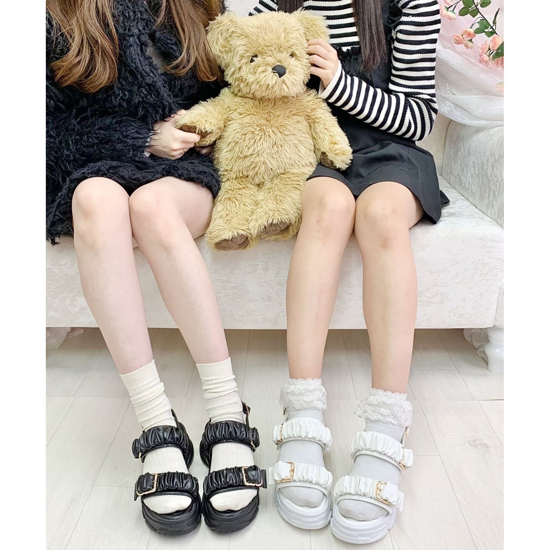 csT&P「厚底クシュクシュベルトスポサン」|サンダル|