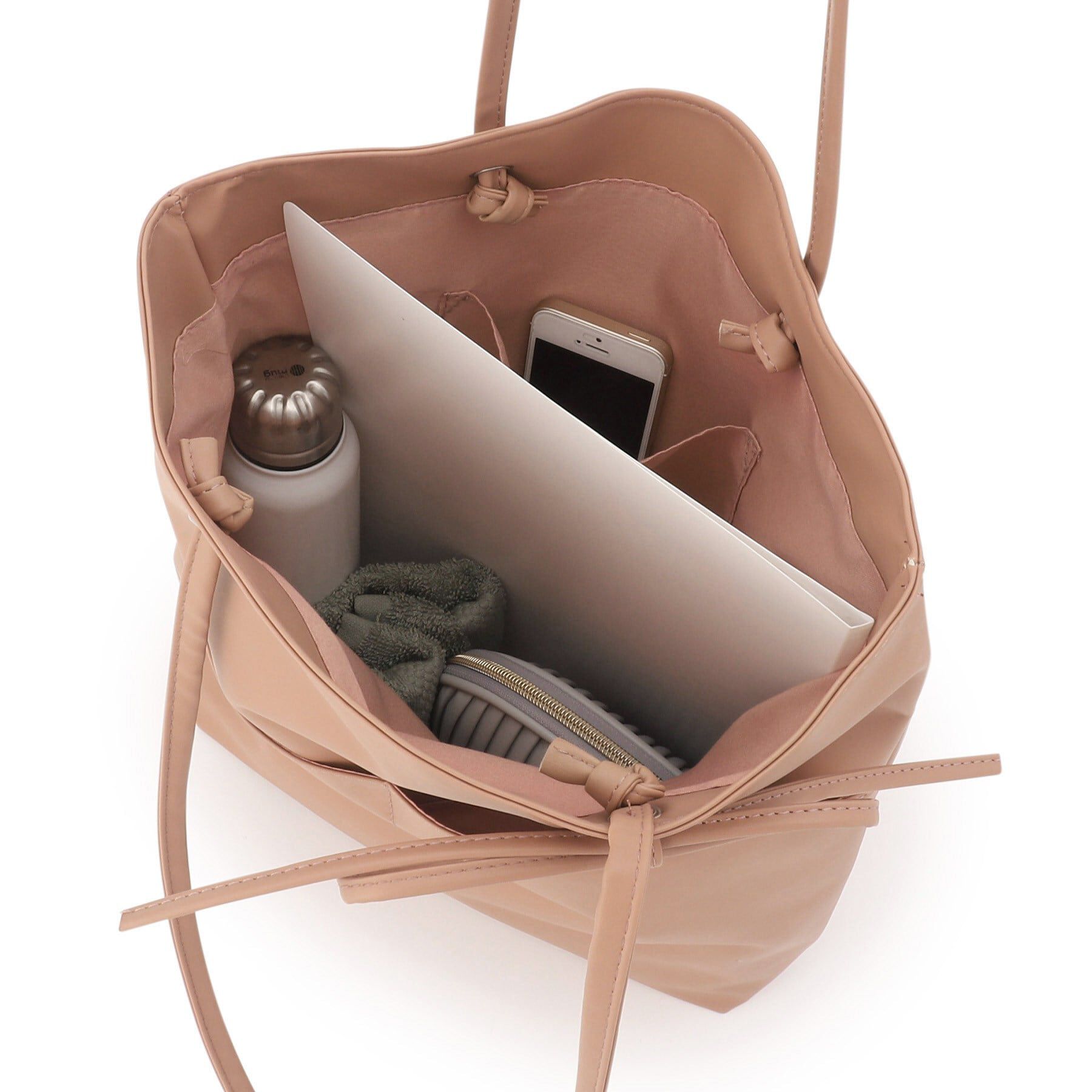 Ober Tashe「合皮リボンモチーフA4トート」|トートバッグ|