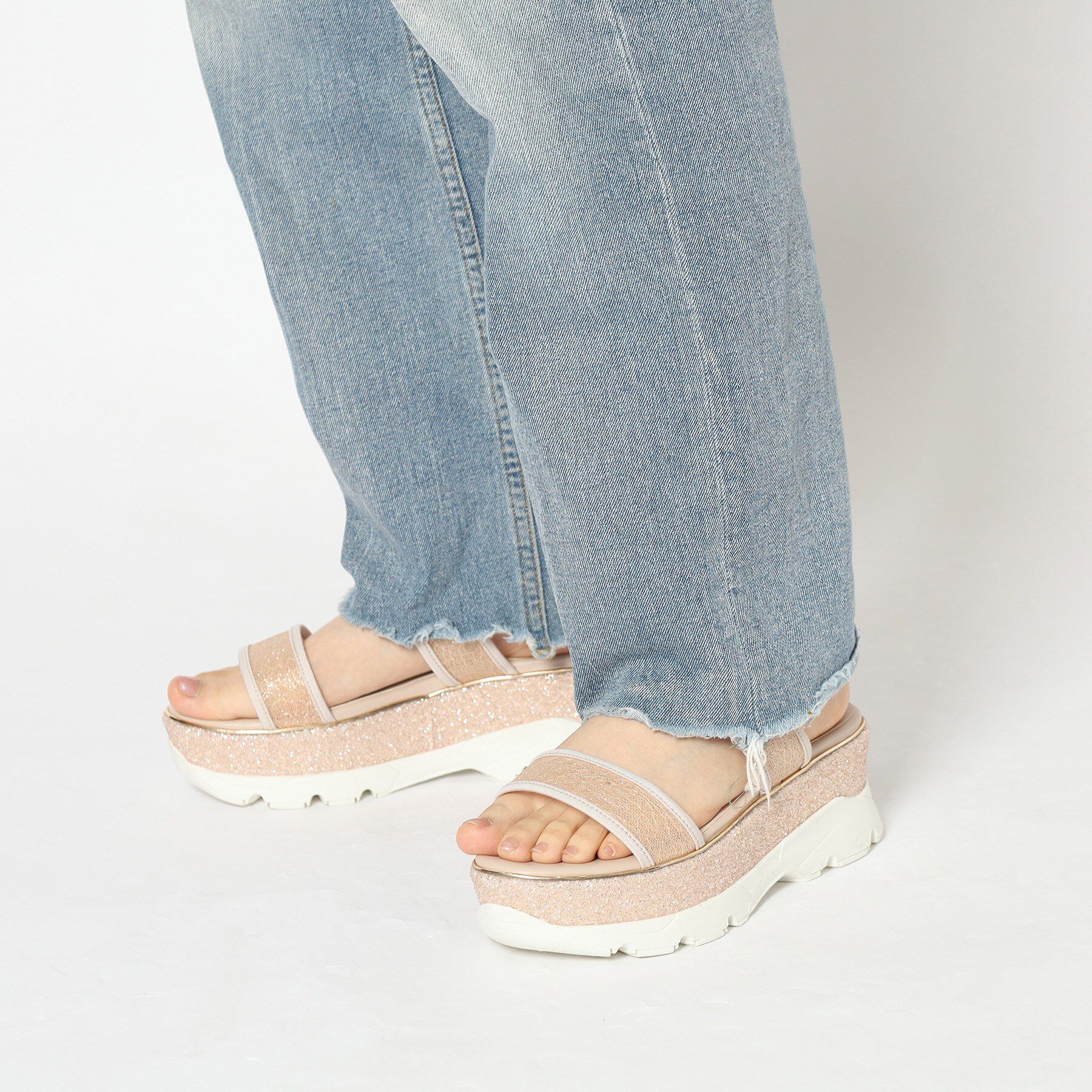 ESPERANZA「厚底ラメスポサン」|サンダル|