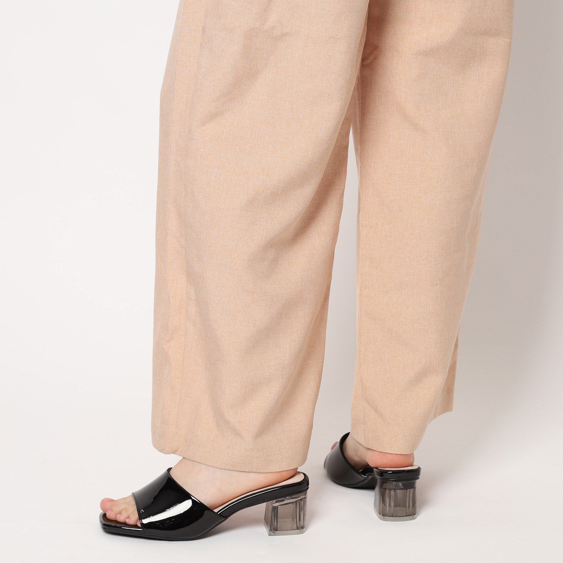 ESPERANZA「スクエアトゥクリアヒールミュール」|サンダル|