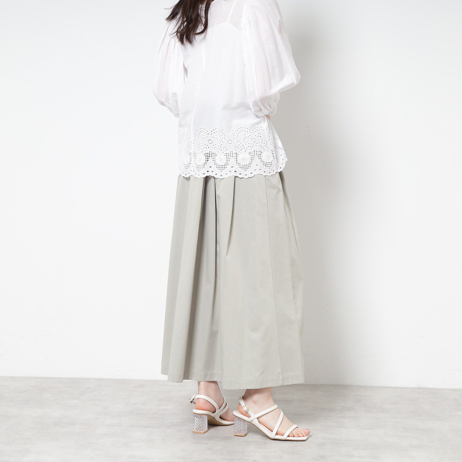 ESPERANZA「キルティングクリアヒールサンダル」|サンダル|