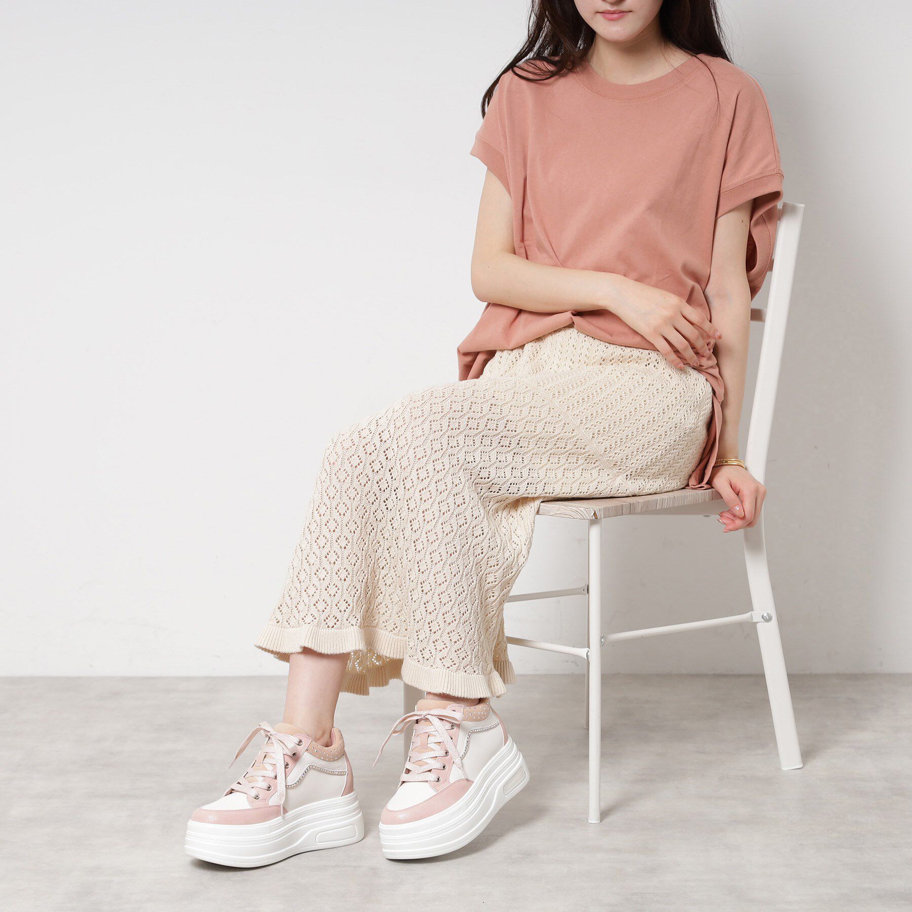 ESPERANZA「きゅんフィットインソールラインストーンスニーカー」|スニーカー|