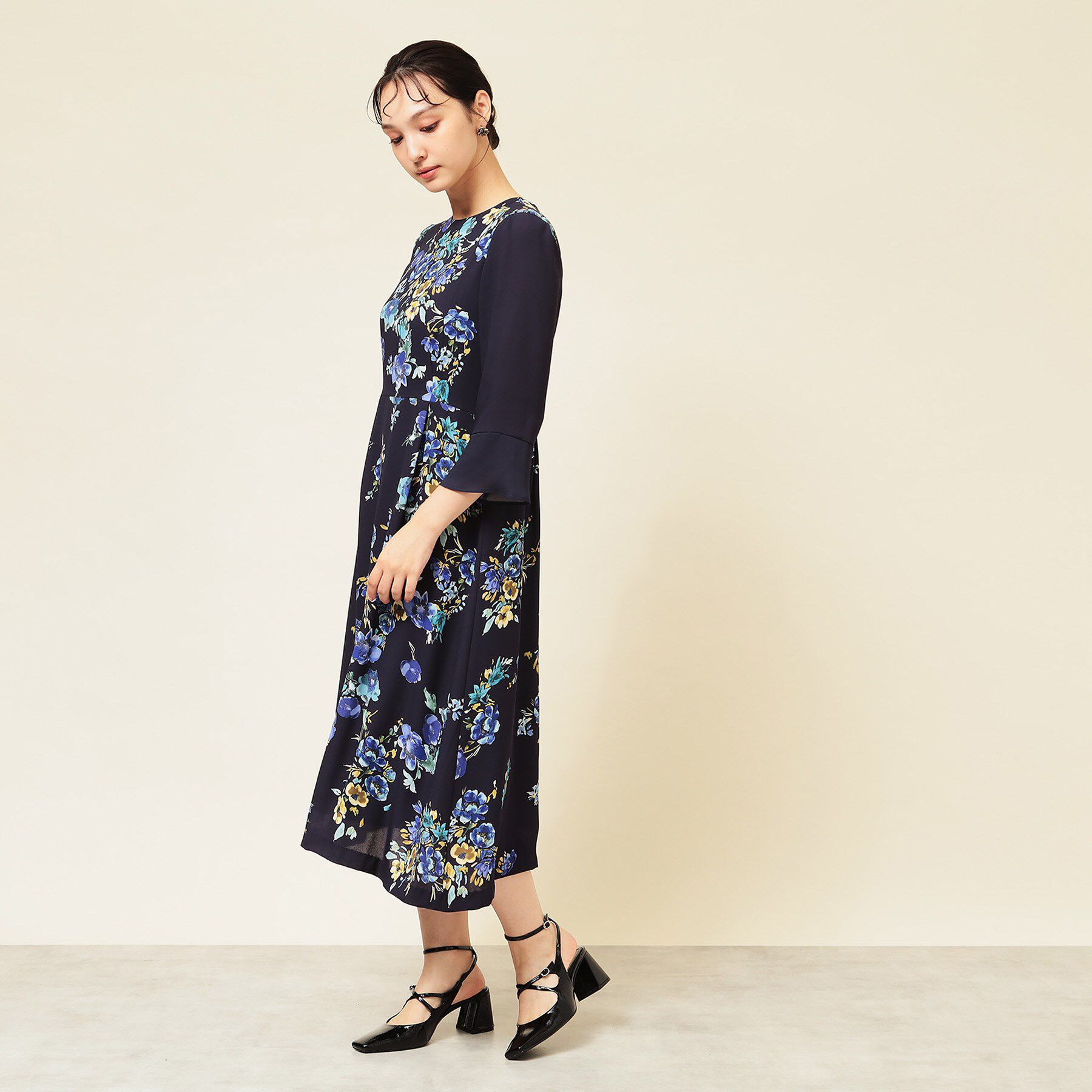 SunaUna「【co creation and yours／SS～L】花柄パネルワンピース」|ワンピース|