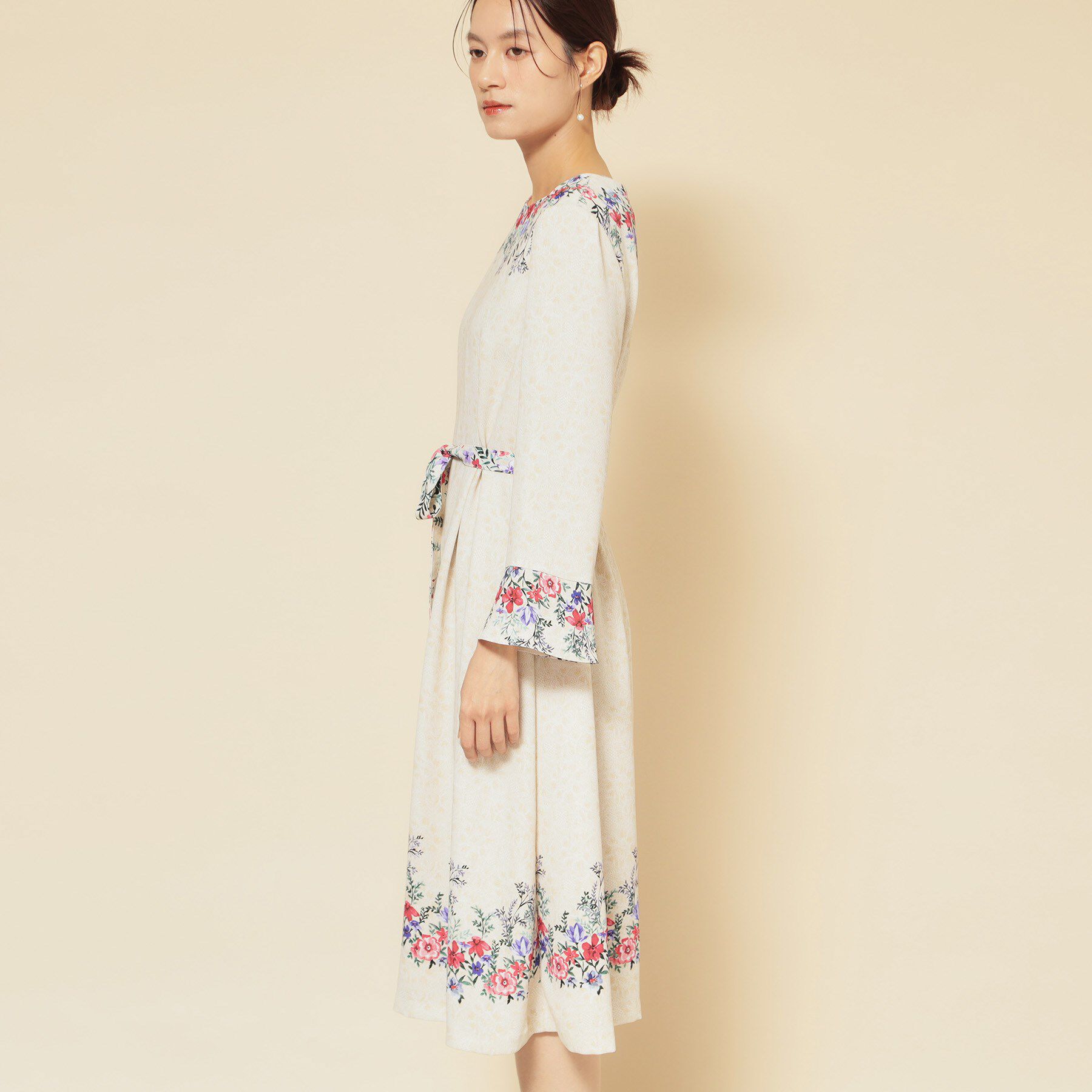 SunaUna「【co creation and yours／SS～L】レースプリント柄ワンピース」|ワンピース|