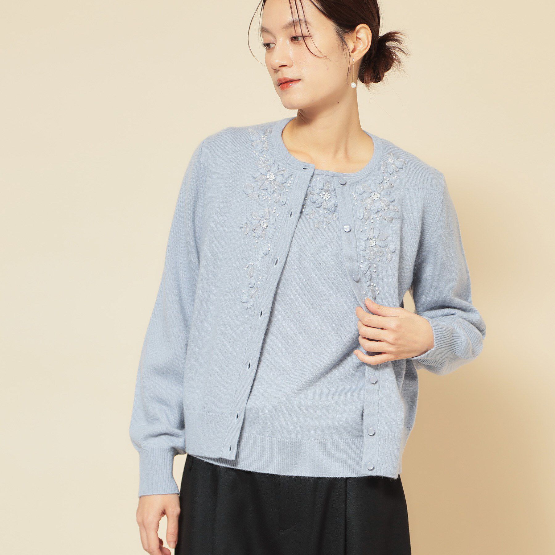 SunaUna「【SS～Lサイズ展開／クラフトカーディガン】」|カーディガン|ブルー(091)