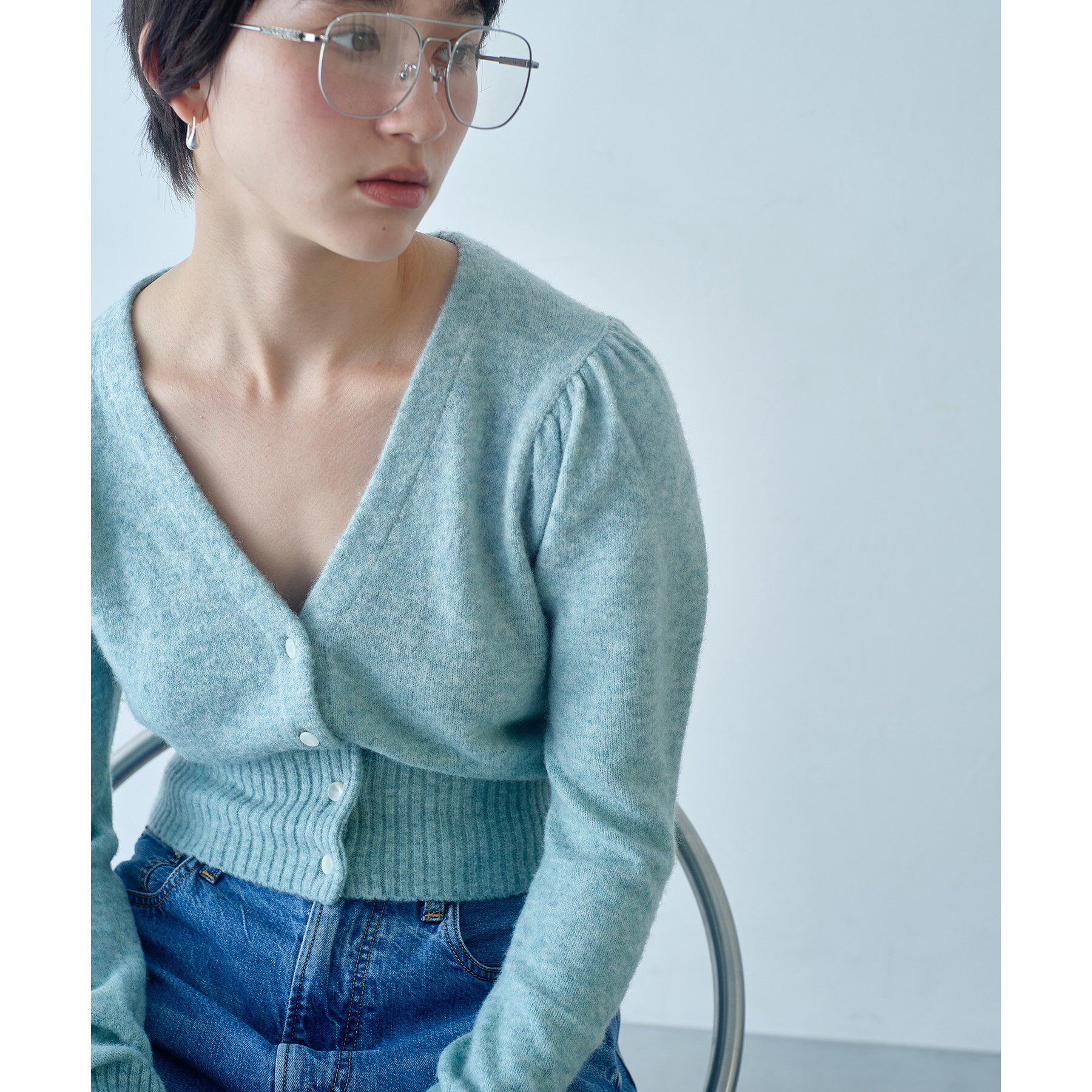 CODE A「M cloudy puff cardigan」|カーディガン|