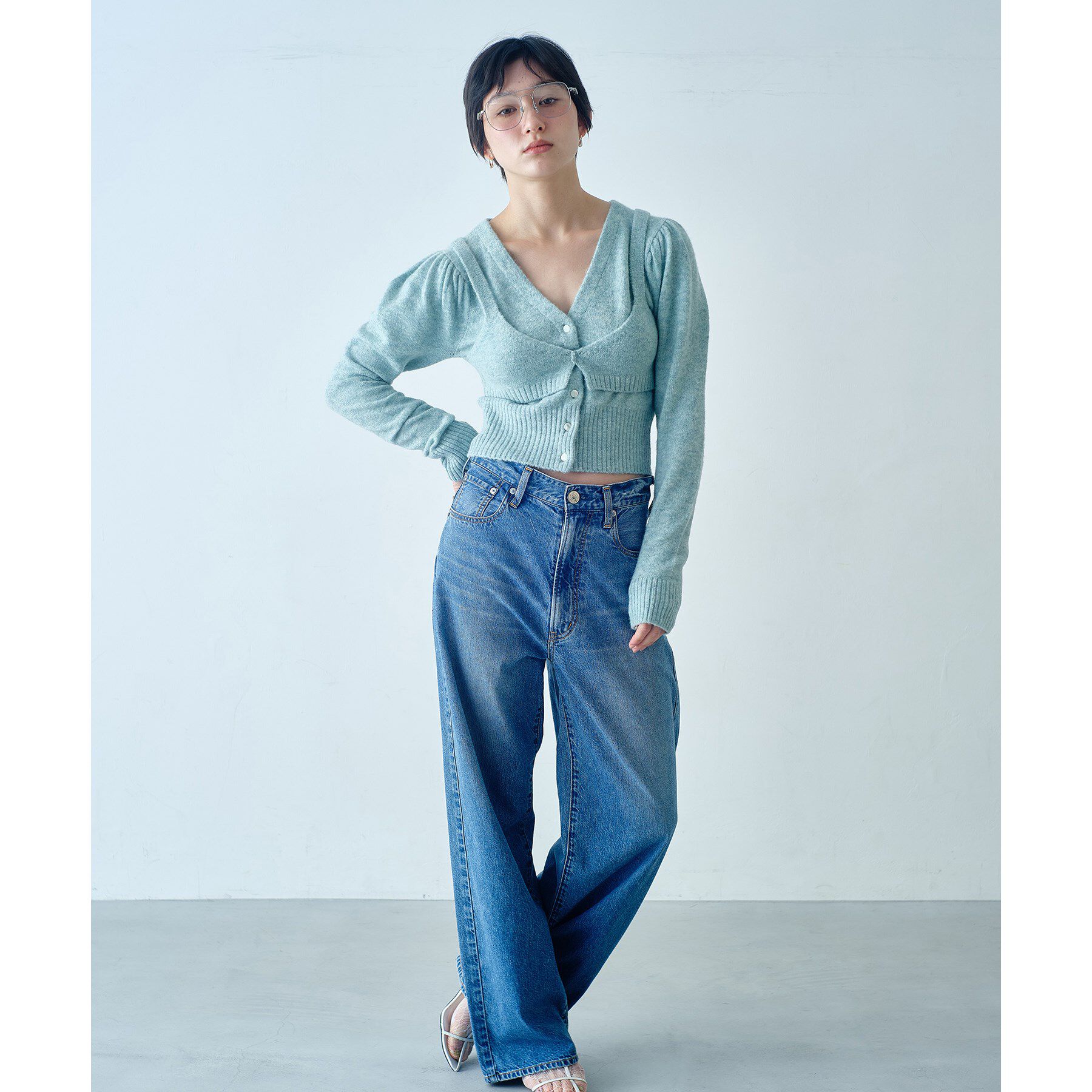 CODE A「M cloudy puff cardigan」|カーディガン|