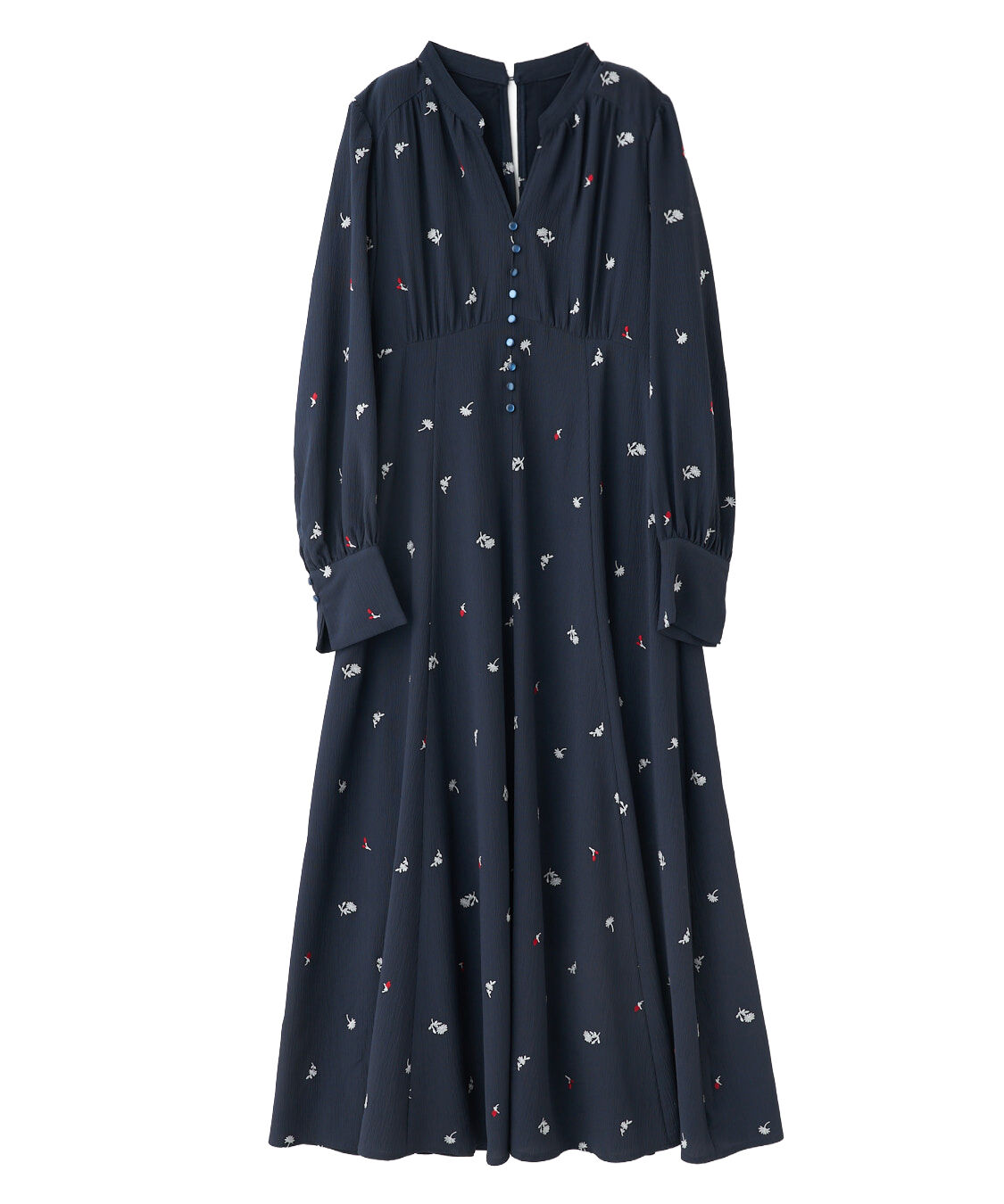 COCO DEAL「フラワー/スター刺繍フレアワンピース」|ワンピース|ネイビーフラワー