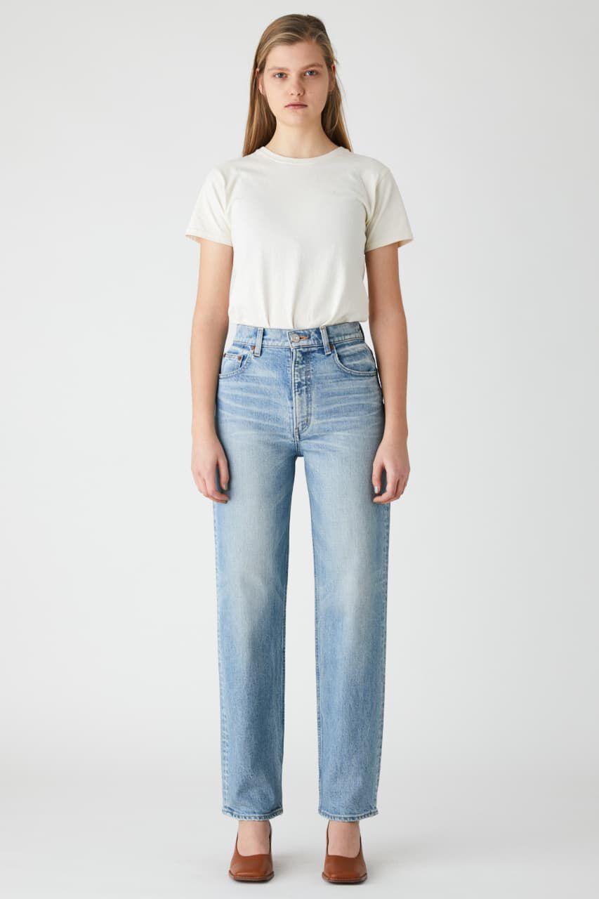 MOUSSY「PLAIN JEANS STRAIGHT」|デニム|L/BLU1