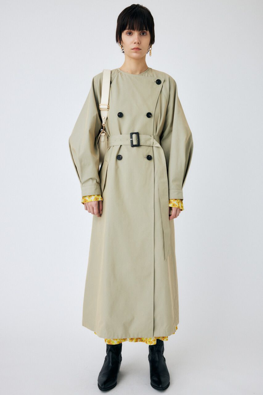 MOUSSY「COLLARLESS TRENCH コート」|その他|L/KHA1