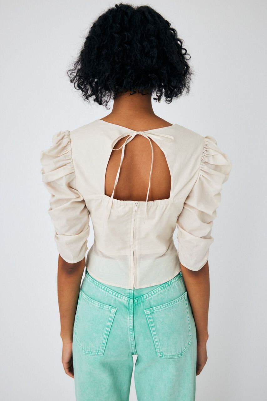 MOUSSY「GATHER SLEEVE ブラウス」|シャツ・ブラウス|