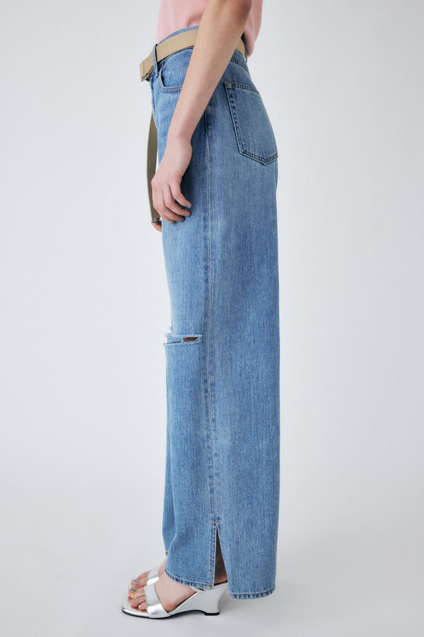 MOUSSY「KNEE SLIT LOOSE STRAIGHT」|デニム|