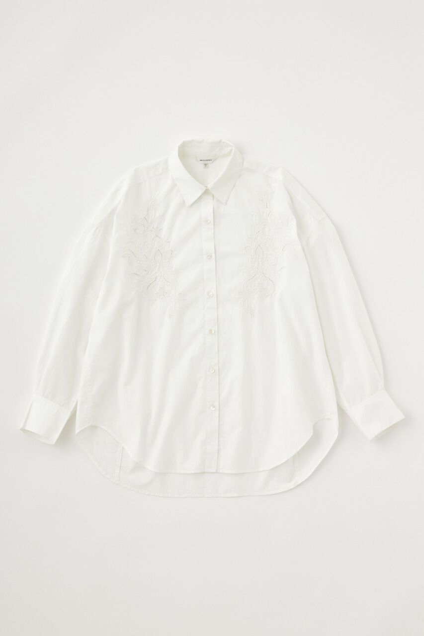 MOUSSY「EMBROIDERY POPLIN LOOSE シャツ」|シャツ・ブラウス|
