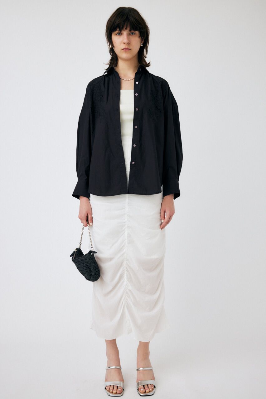 MOUSSY「EMBROIDERY POPLIN LOOSE シャツ」|シャツ・ブラウス|