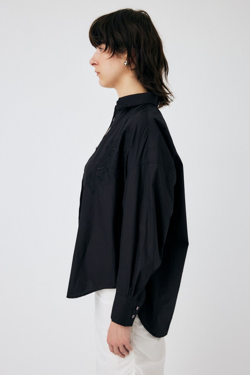 MOUSSY「EMBROIDERY POPLIN LOOSE シャツ」|シャツ・ブラウス|