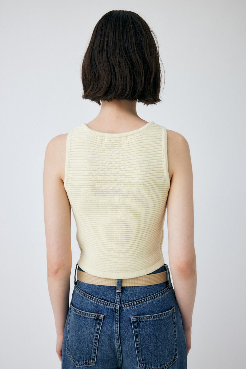 MOUSSY「ZIP UP KNIT タンクトップ」|タンクトップ|