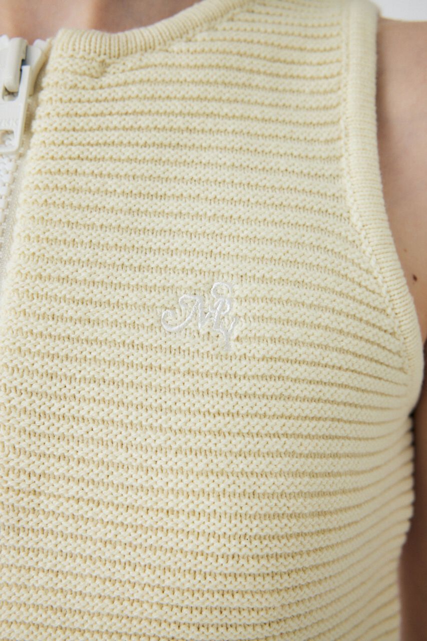 MOUSSY「ZIP UP KNIT タンクトップ」|タンクトップ|