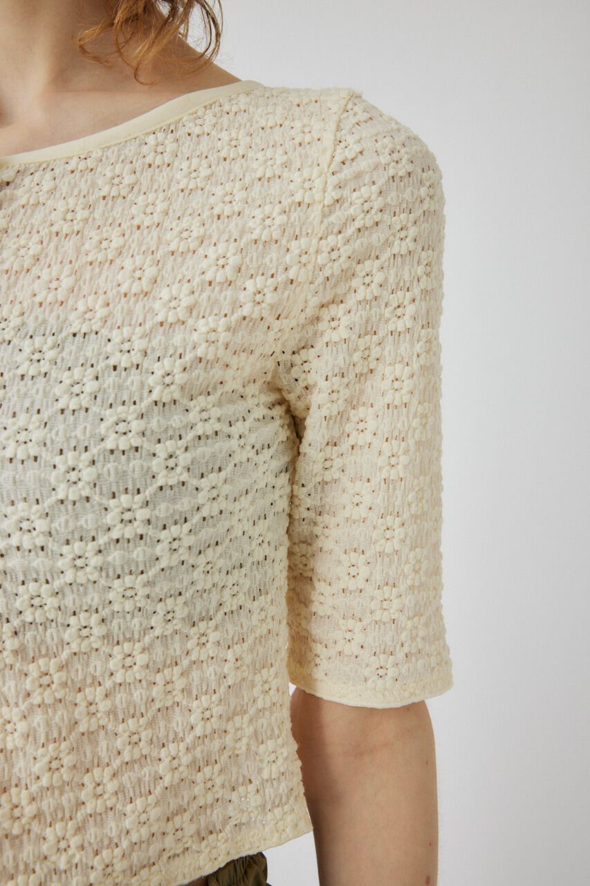 MOUSSY「FLORAL LACY カーディガン」|カーディガン|