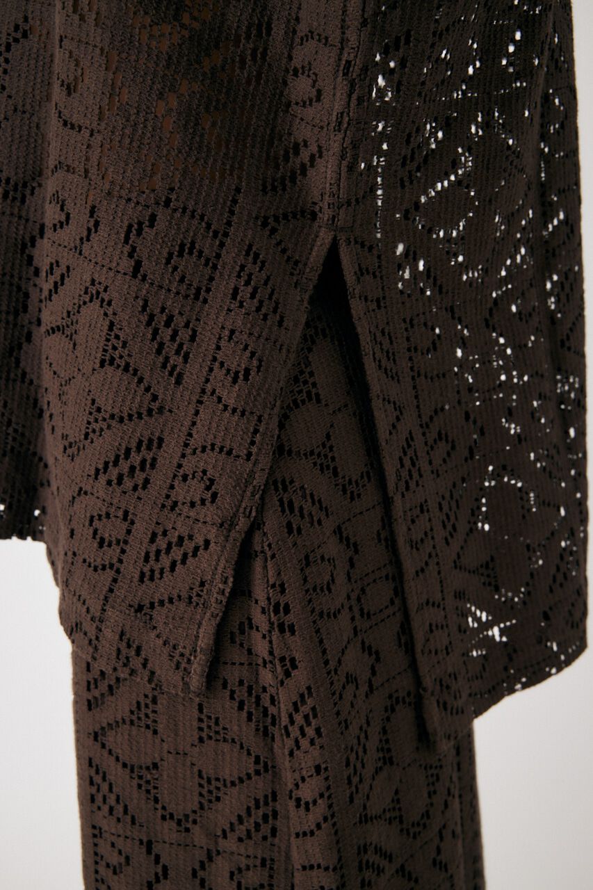 MOUSSY「PANEL LACE HALF SLEEVE シャツ」|シャツ・ブラウス|