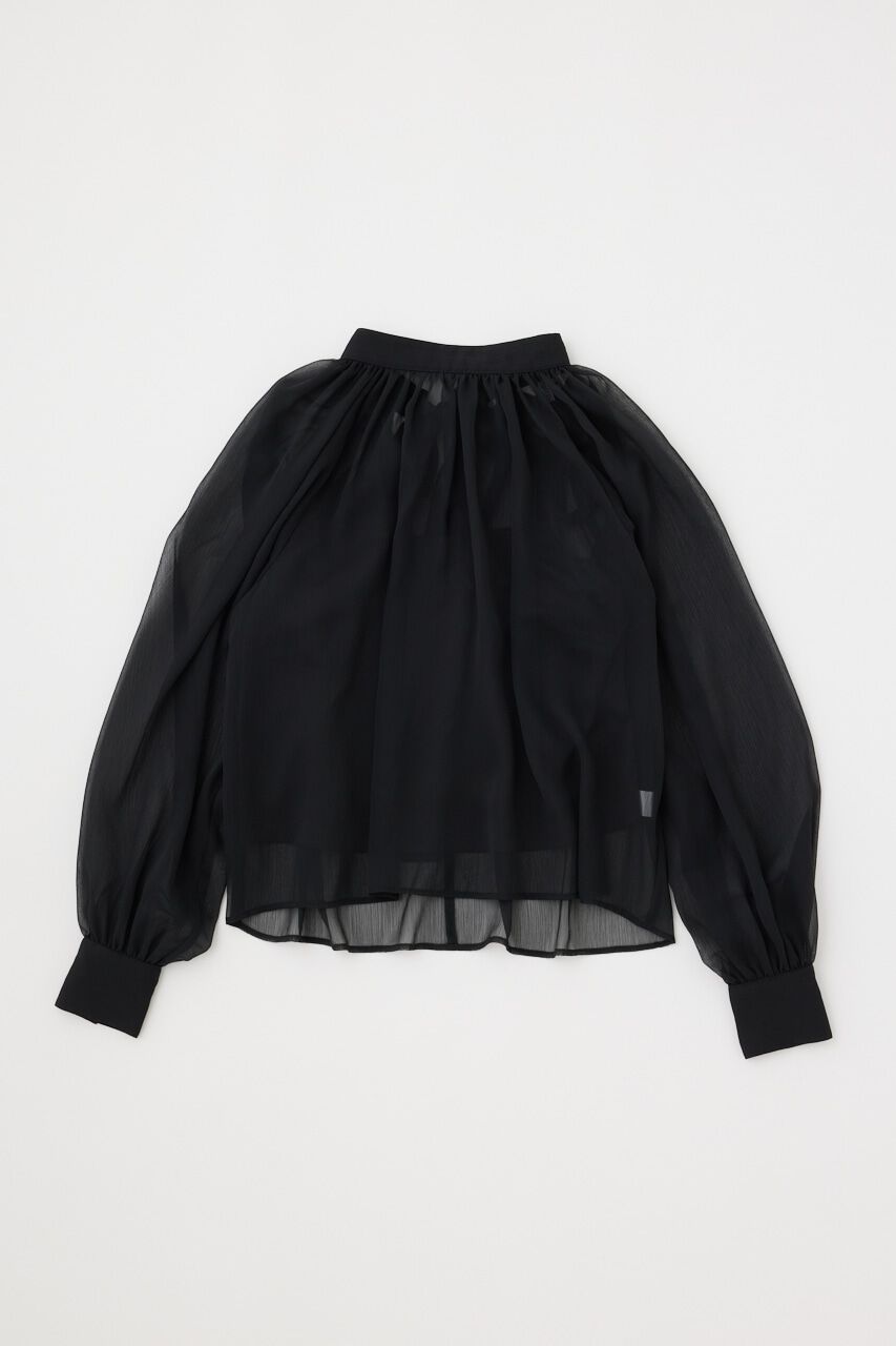 MOUSSY「BACK RIBBON SHEER ブラウス」|シャツ・ブラウス|
