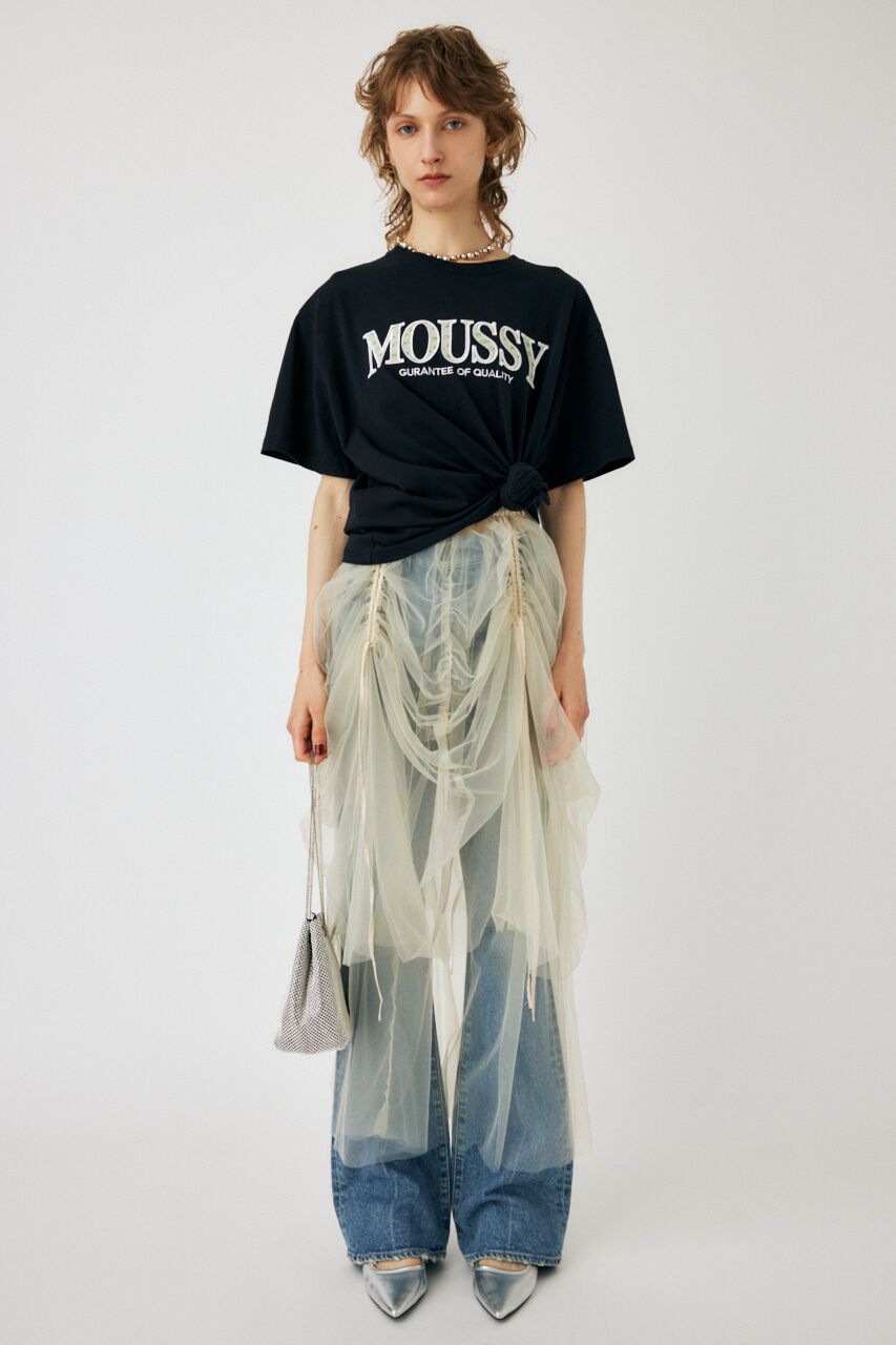 MOUSSY「MOUSSY LOGO IN LOGO Tシャツ」|Tシャツ・カットソー|BLK