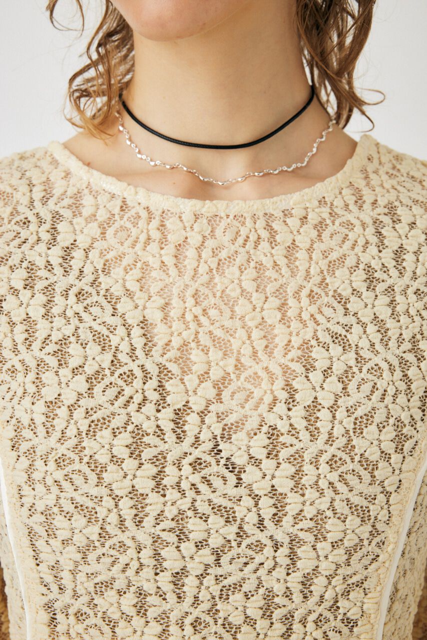 MOUSSY「BACK OPEN LACE CUT トップス」|Tシャツ・カットソー|