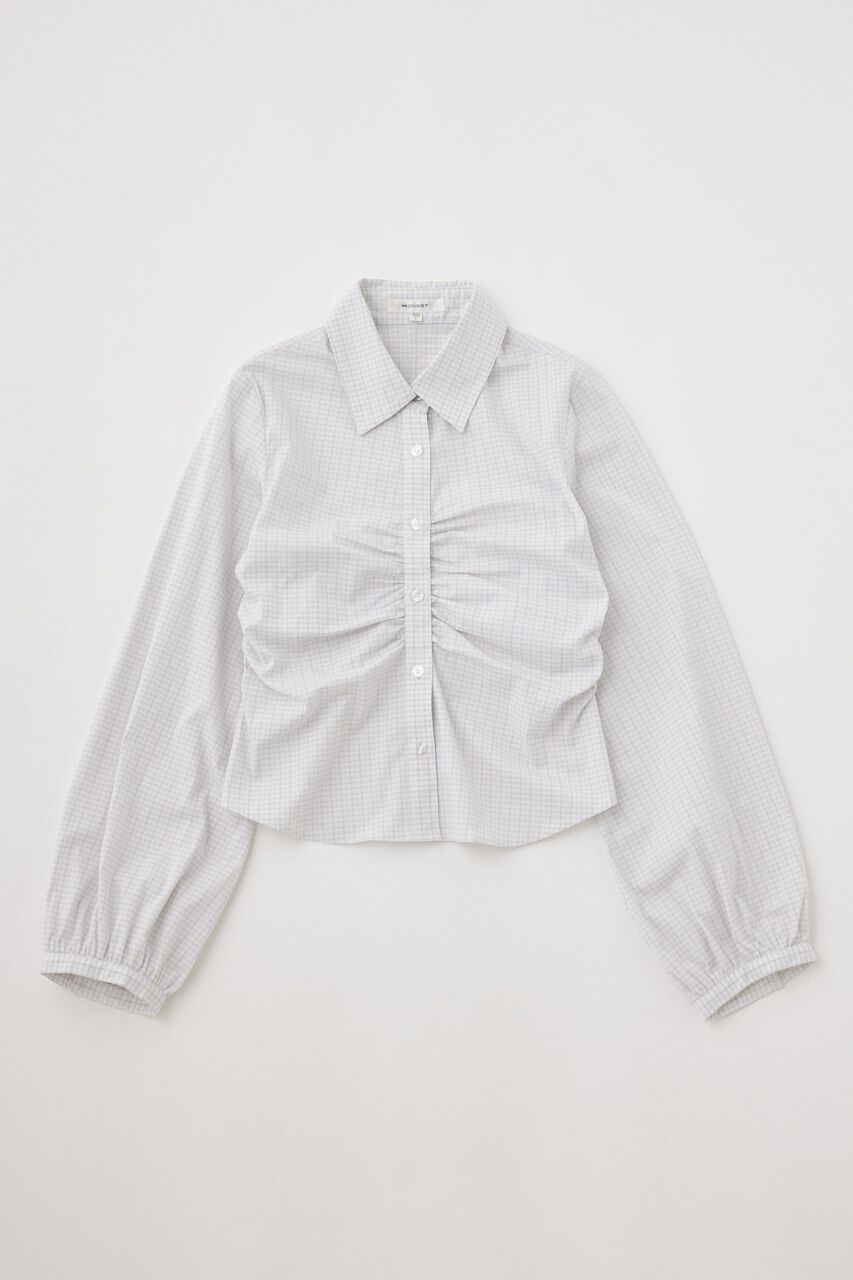 MOUSSY「RUCHED STRETCH シャツ」|シャツ・ブラウス|