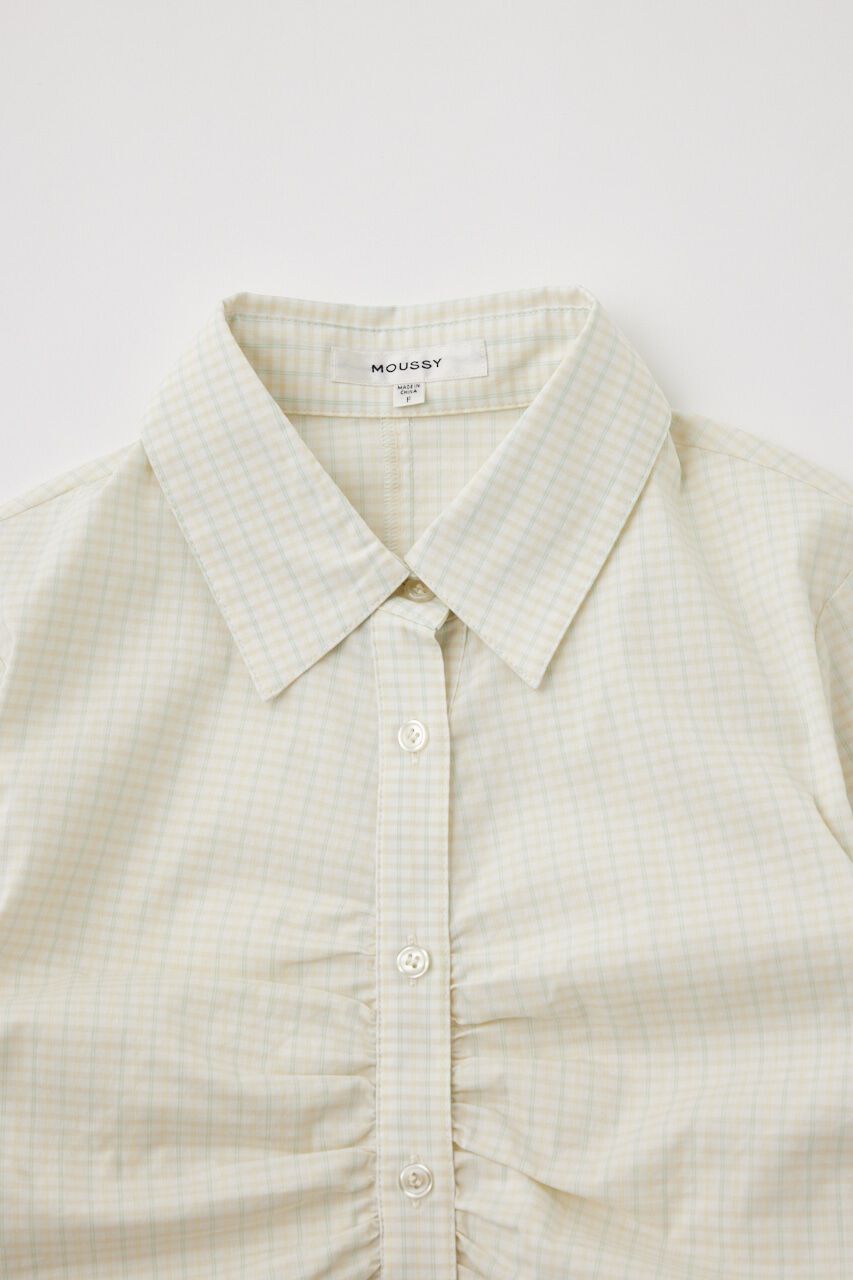 MOUSSY「RUCHED STRETCH シャツ」|シャツ・ブラウス|