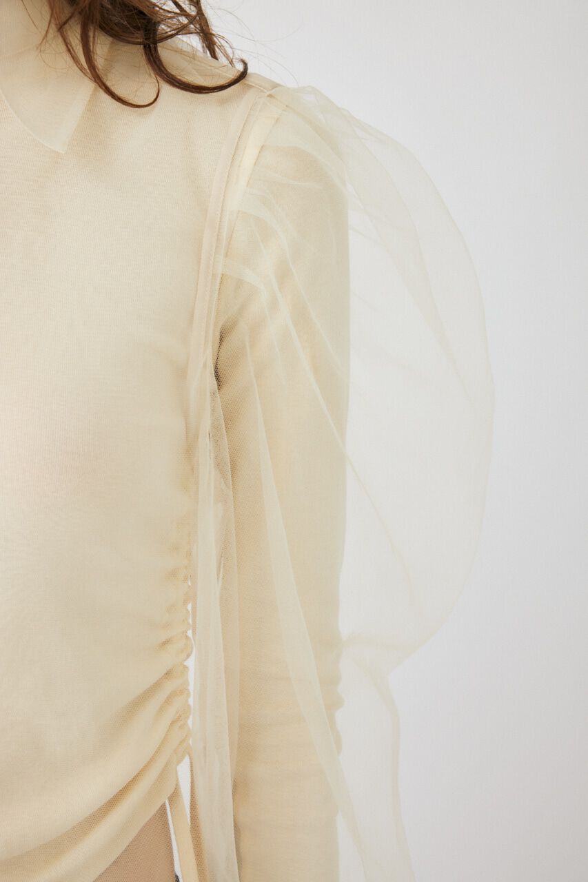 MOUSSY「TULLE LAYERED SHIRT ブラウス」|シャツ・ブラウス|