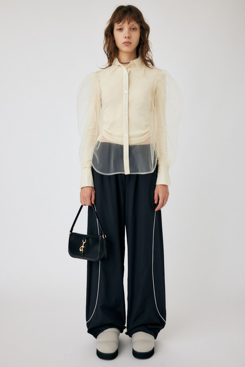 MOUSSY「TULLE LAYERED SHIRT ブラウス」|シャツ・ブラウス|