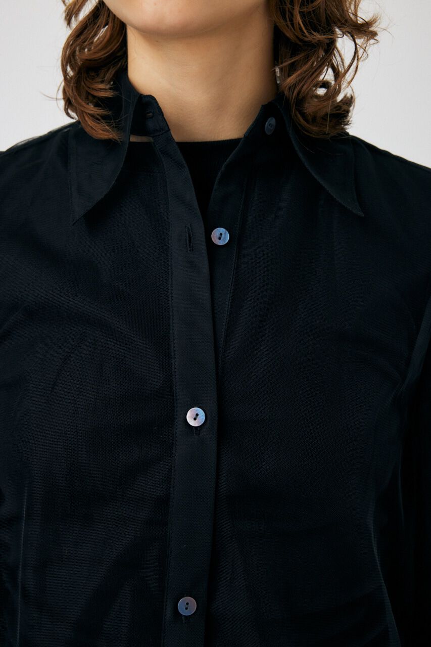 MOUSSY「TULLE LAYERED SHIRT ブラウス」|シャツ・ブラウス|