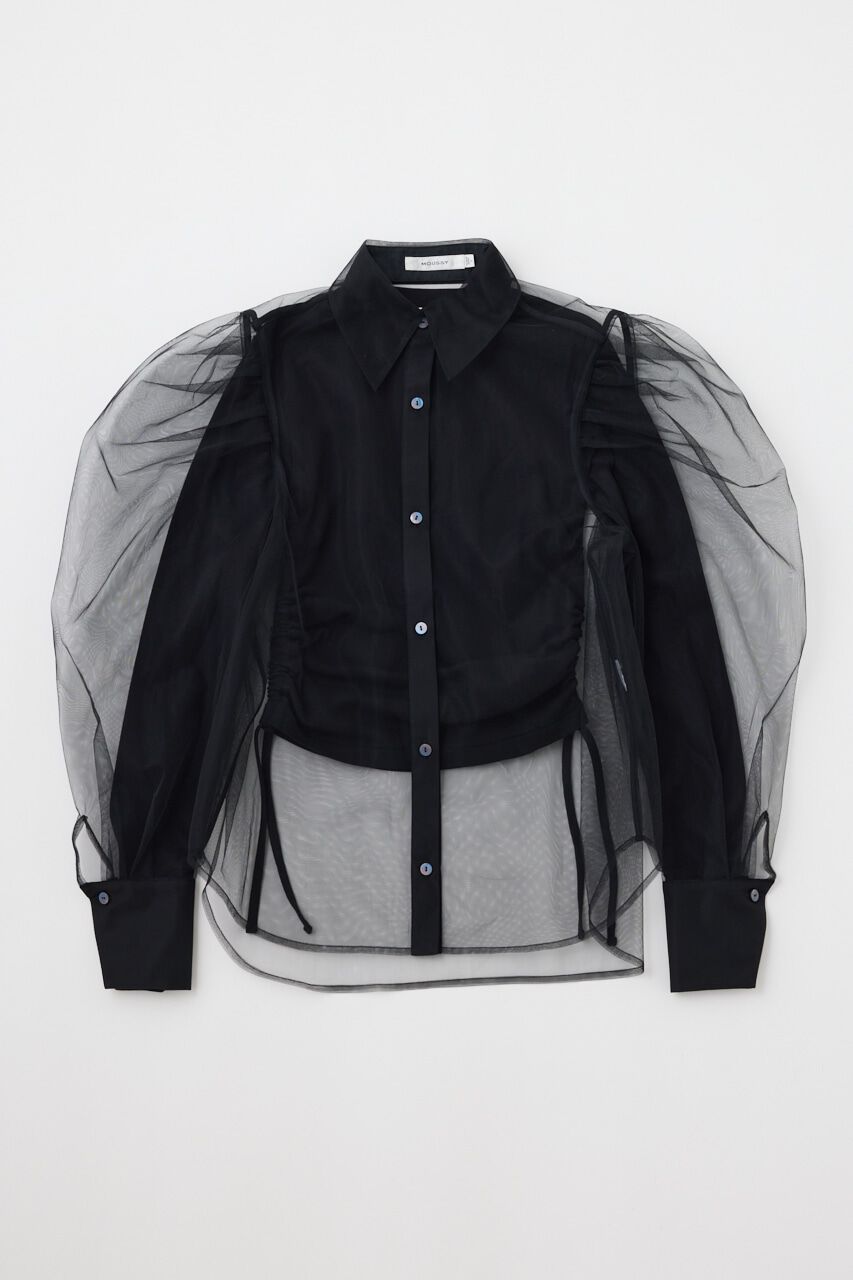 MOUSSY「TULLE LAYERED SHIRT ブラウス」|シャツ・ブラウス|