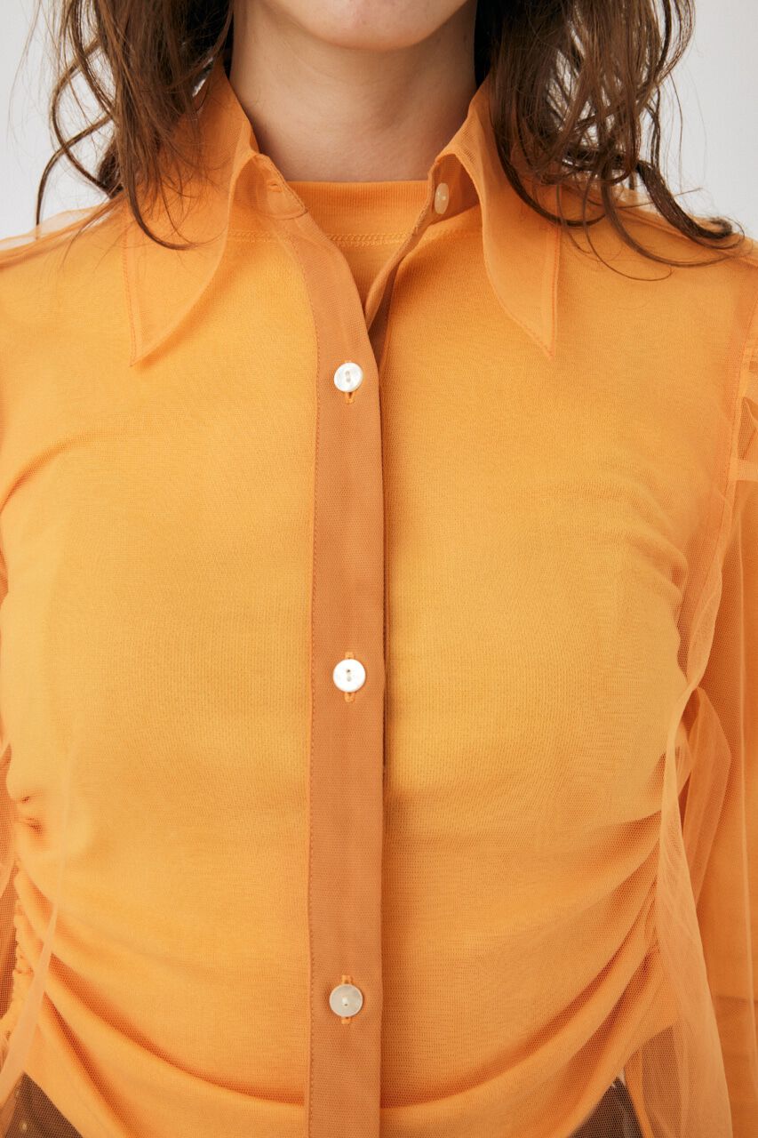 MOUSSY「TULLE LAYERED SHIRT ブラウス」|シャツ・ブラウス|