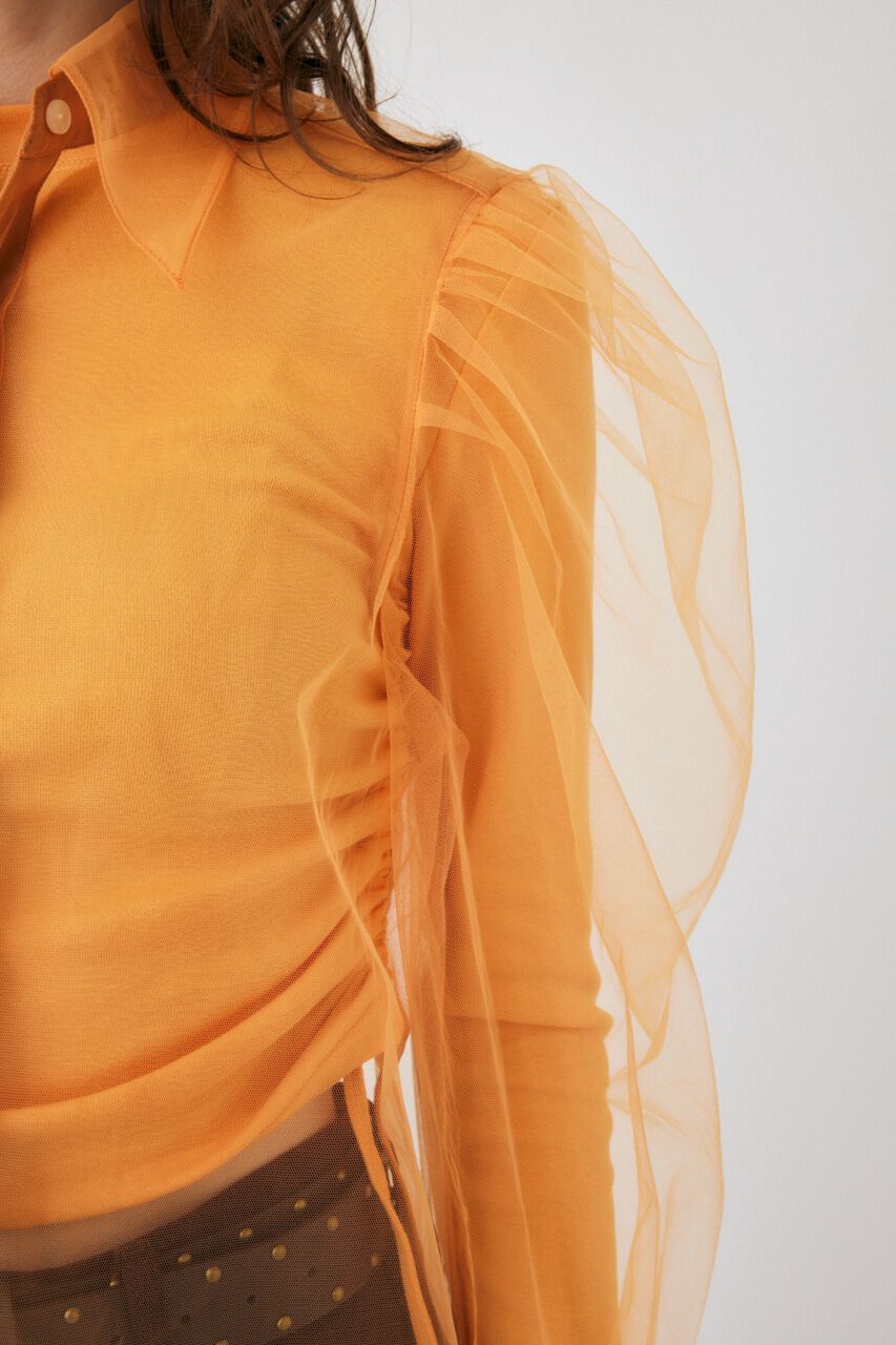 MOUSSY「TULLE LAYERED SHIRT ブラウス」|シャツ・ブラウス|