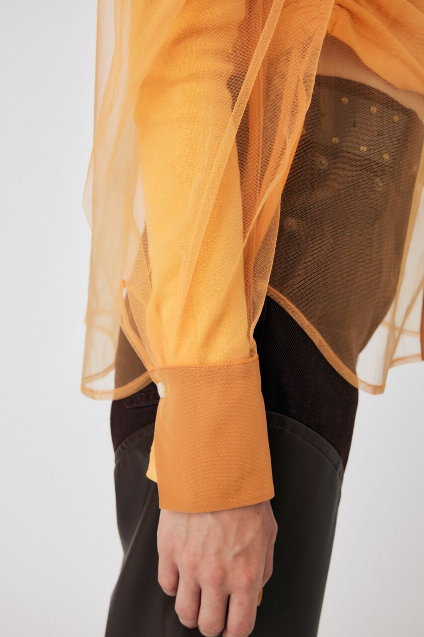 MOUSSY「TULLE LAYERED SHIRT ブラウス」|シャツ・ブラウス|