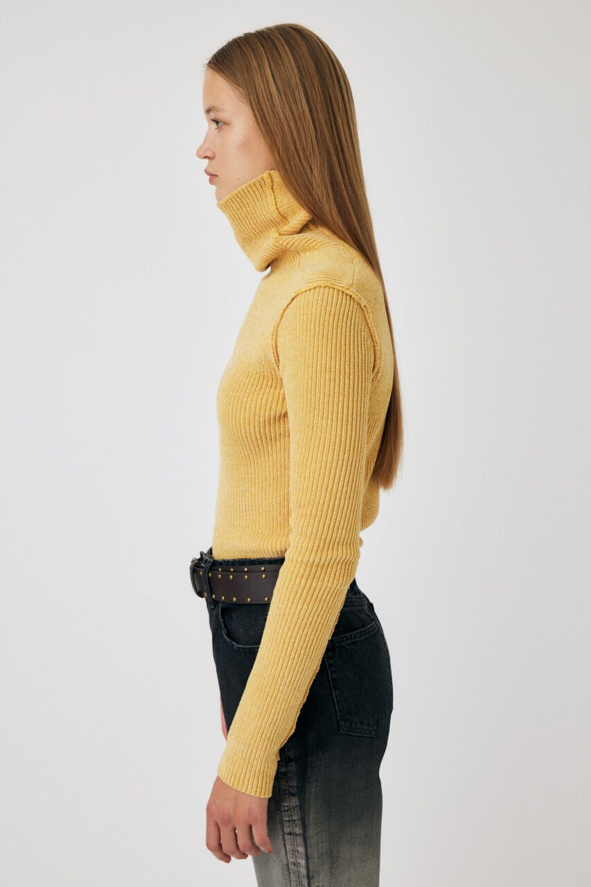 MOUSSY「HI NECK RIB ニット」|ニット・セーター|
