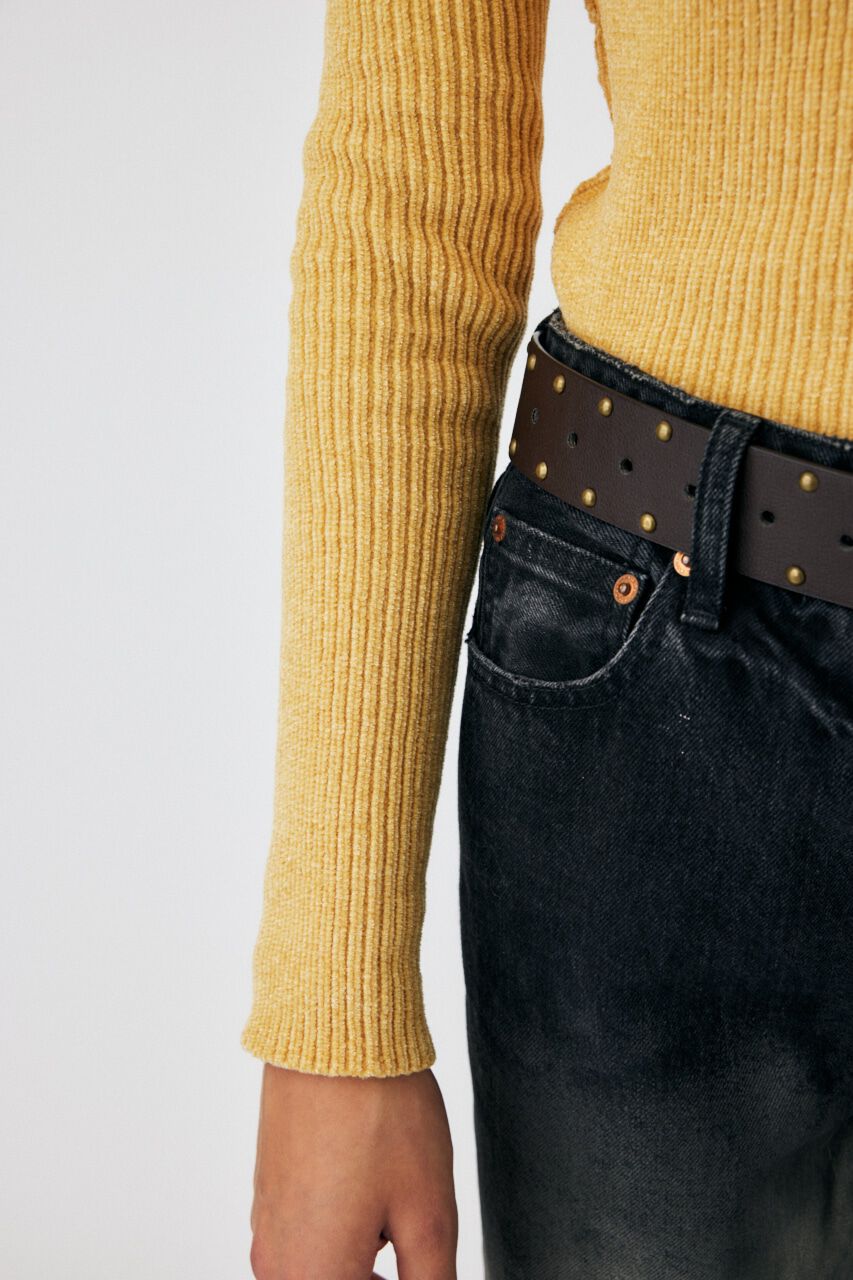 MOUSSY「HI NECK RIB ニット」|ニット・セーター|