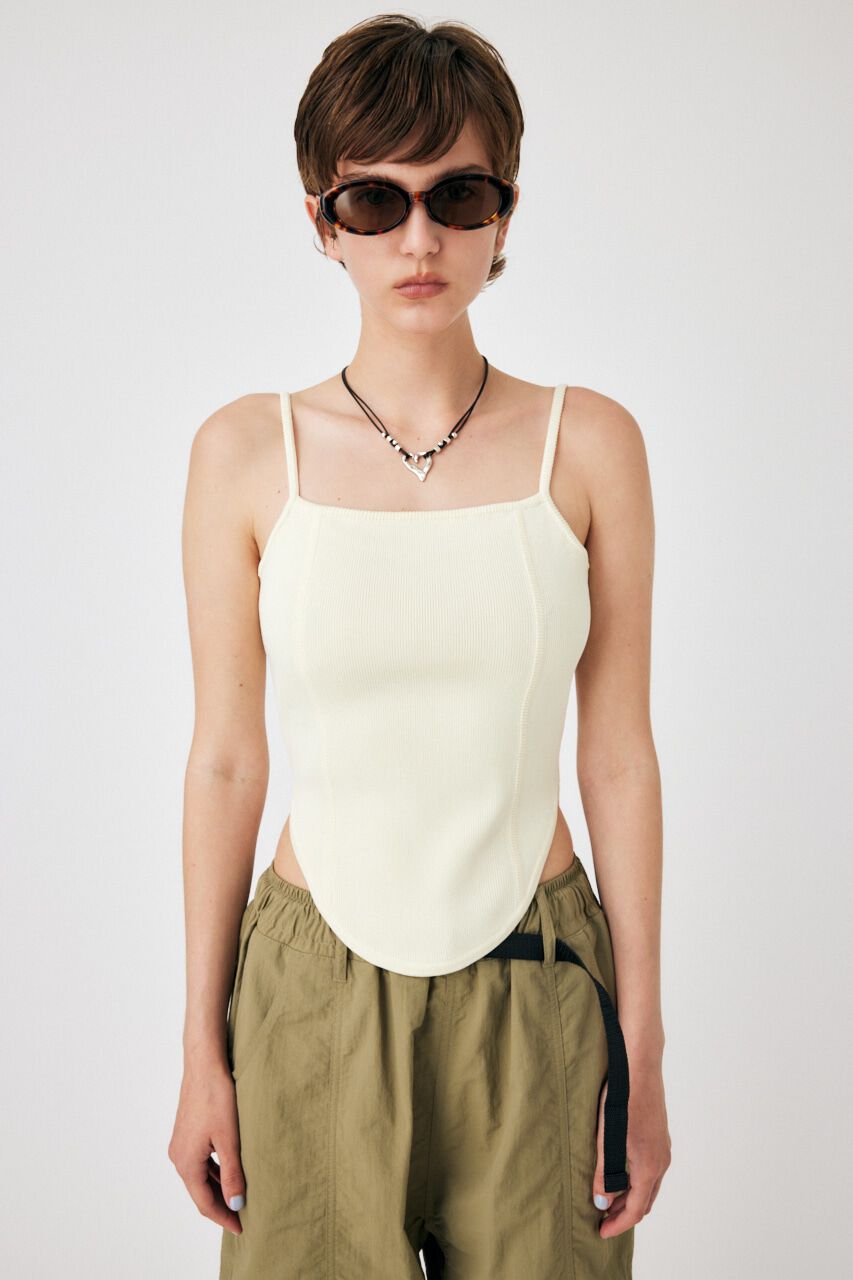 MOUSSY「CORSET KNIT キャミソール」|キャミソール|
