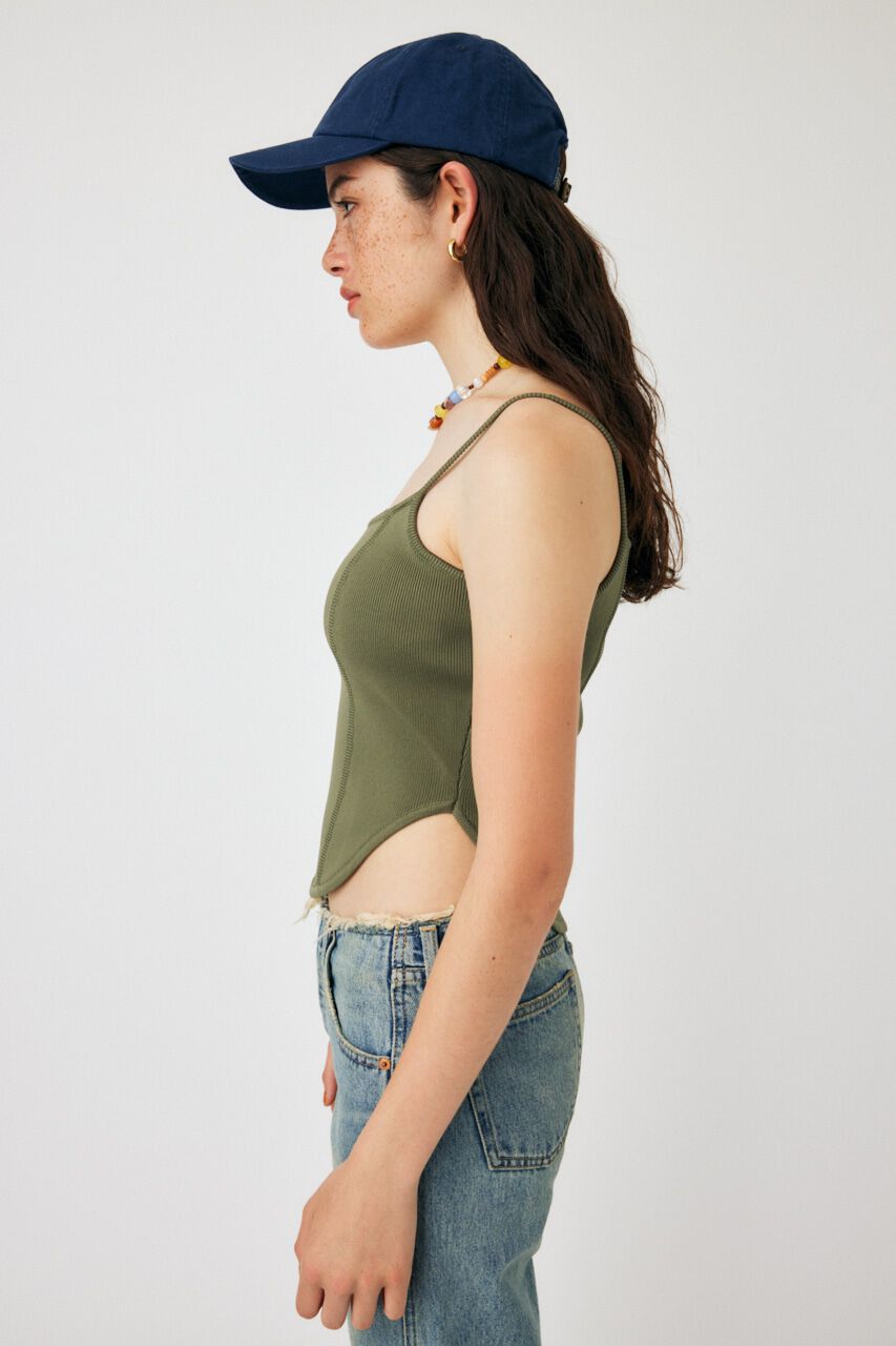 MOUSSY「CORSET KNIT キャミソール」|キャミソール|