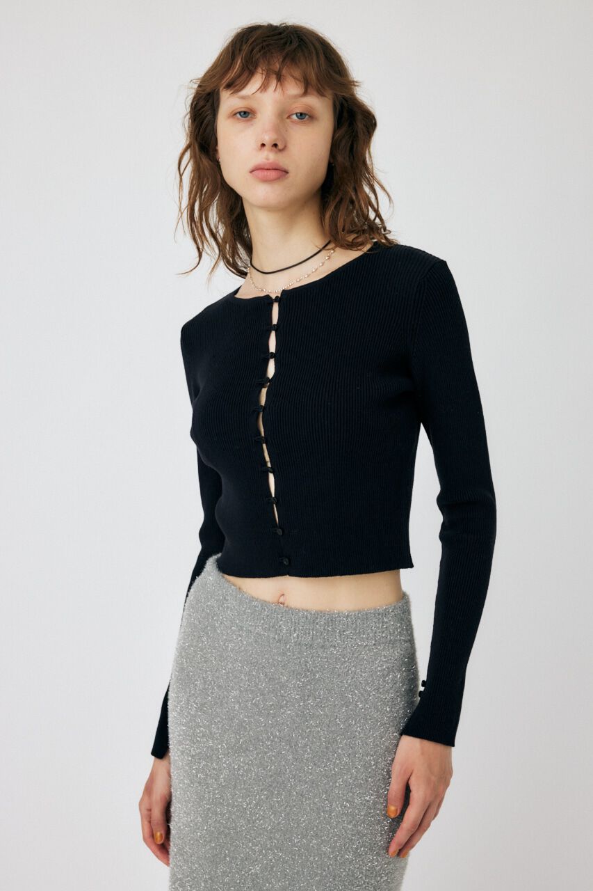 MOUSSY「LOOP BUTTON KNIT カーディガン」|カーディガン|