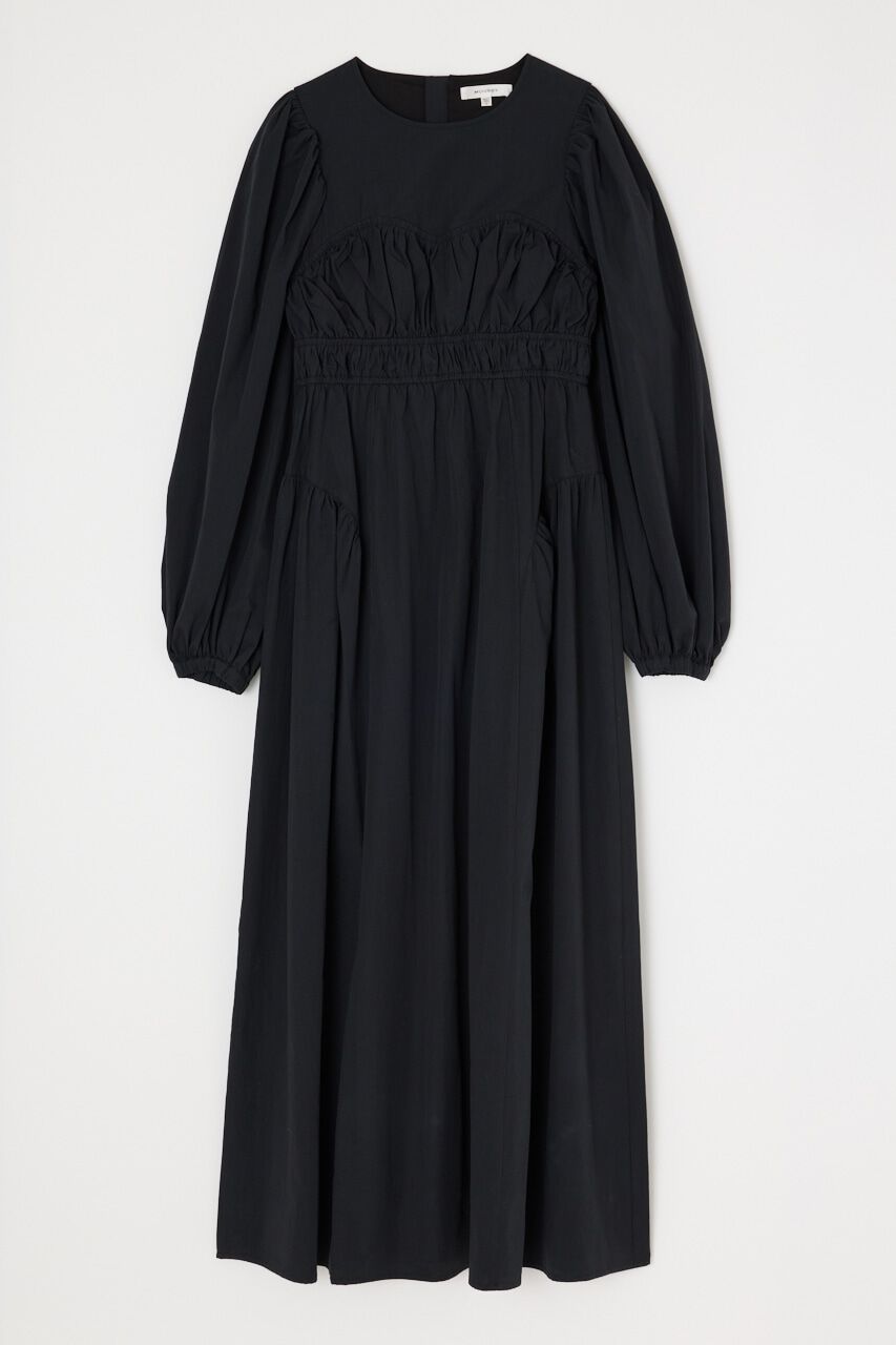 MOUSSY「BUSTIER GATHER ロングドレス」|ワンピース|BLK