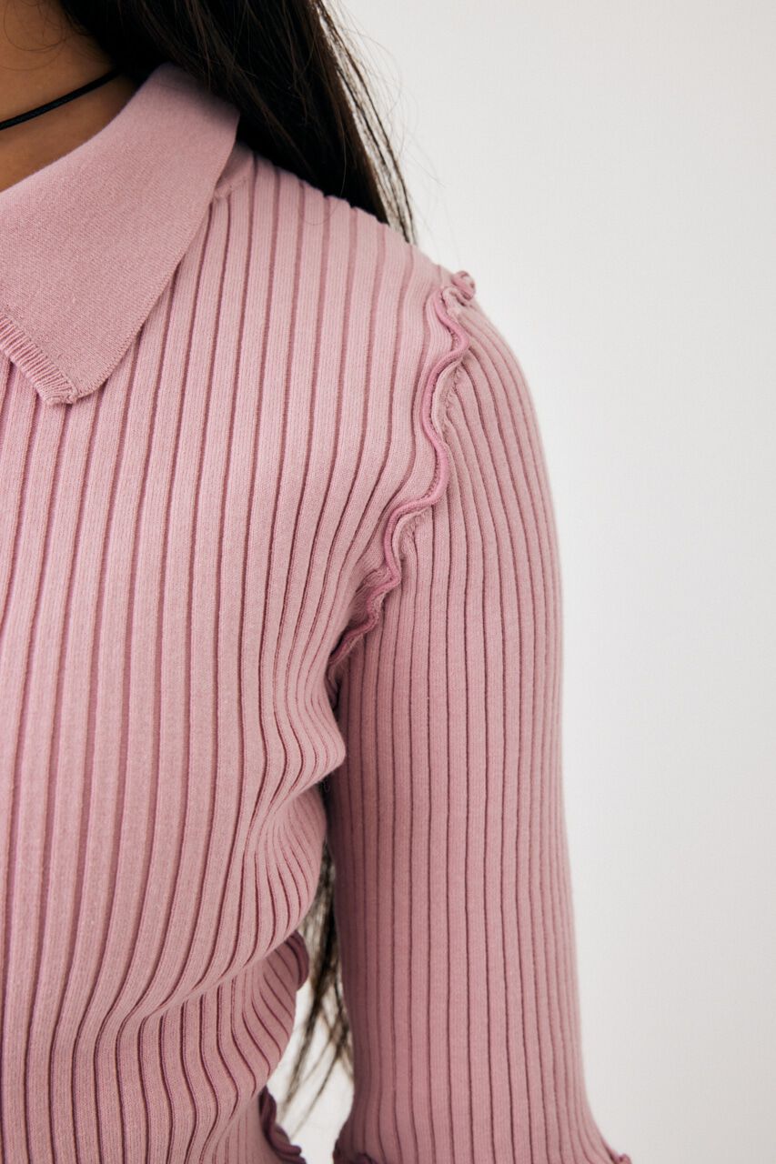 MOUSSY「PATCHWORK MELLOW POLO ニット」|ニット・セーター|