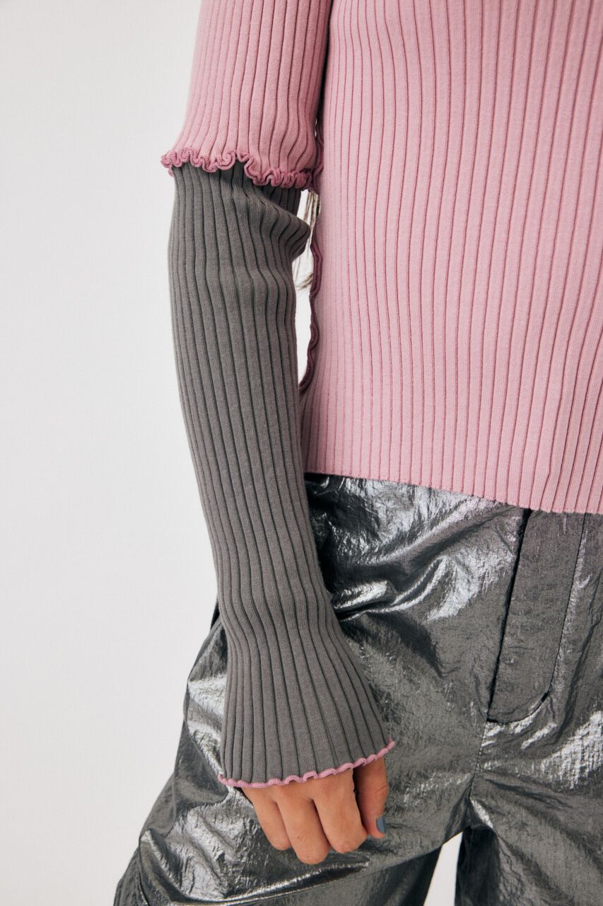 MOUSSY「PATCHWORK MELLOW POLO ニット」|ニット・セーター|