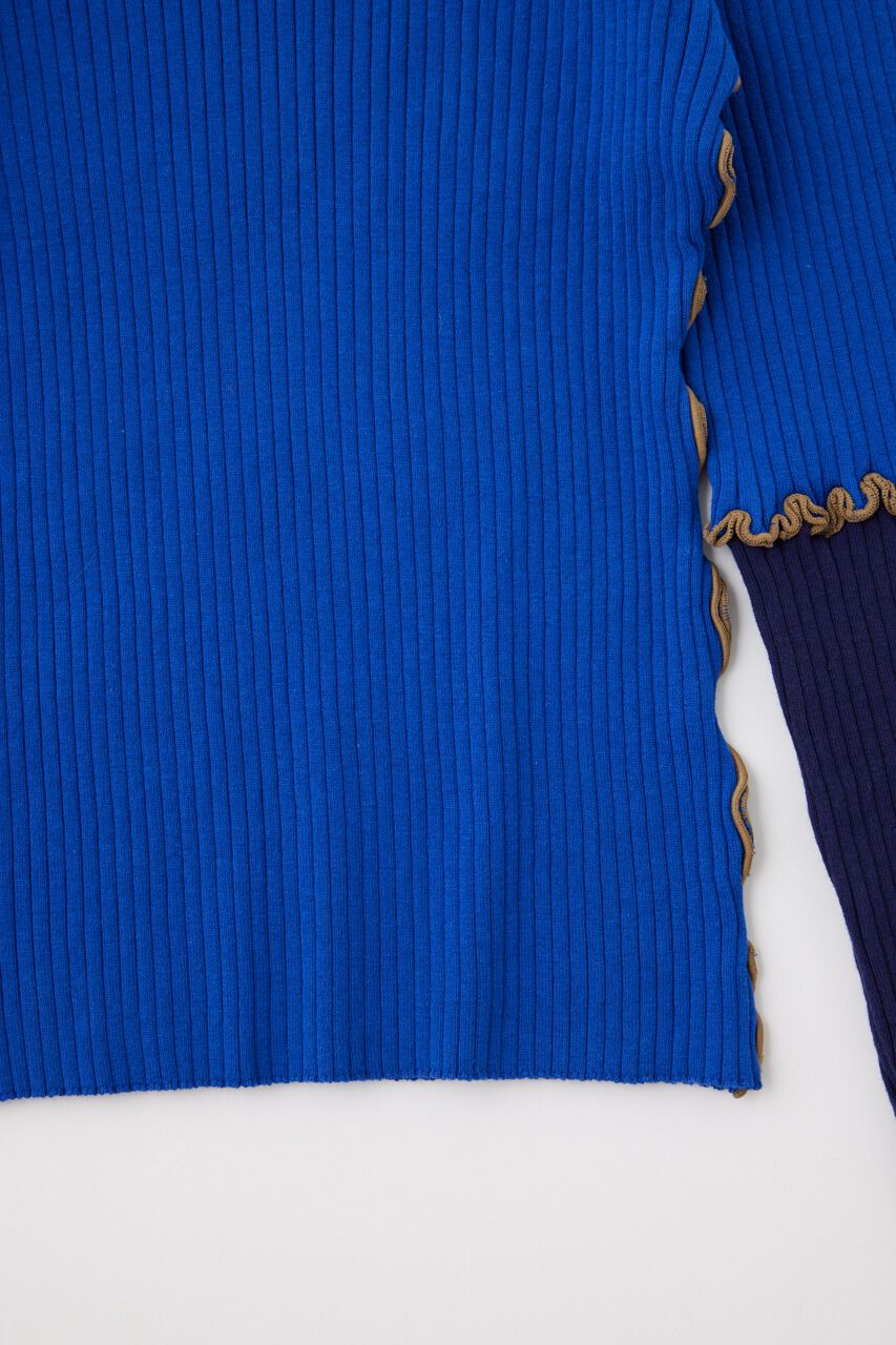 MOUSSY「PATCHWORK MELLOW POLO ニット」|ニット・セーター|