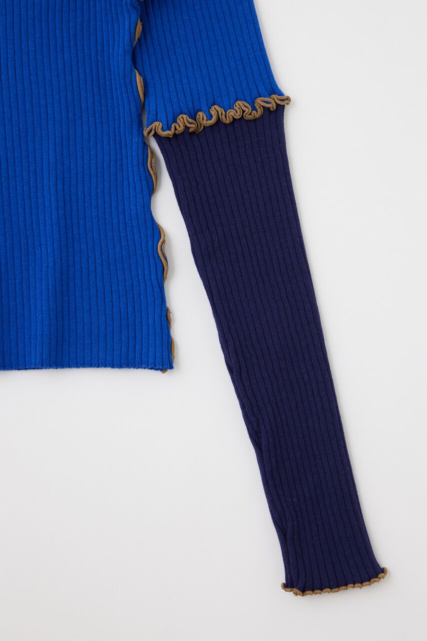 MOUSSY「PATCHWORK MELLOW POLO ニット」|ニット・セーター|