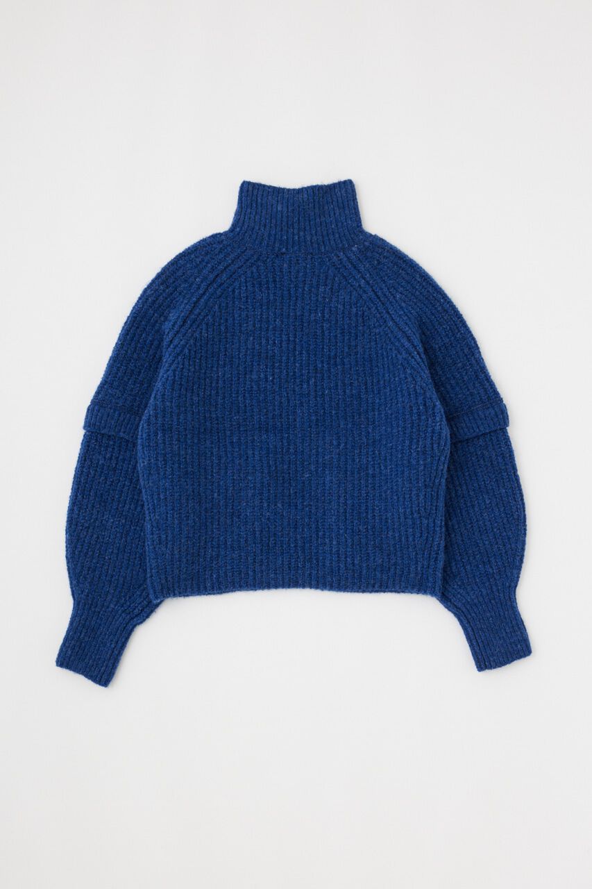 MOUSSY「ASYMMETRIC HALF ZIP プルオーバー」|ニット・セーター|